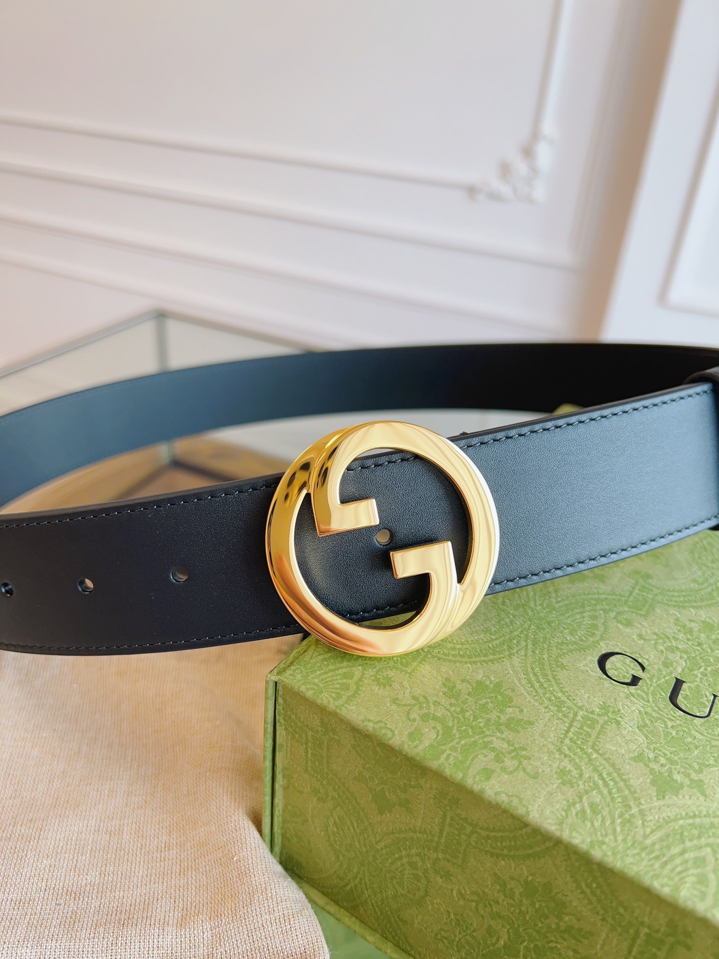 Gucci Male Basic Belt Cow Leather Black