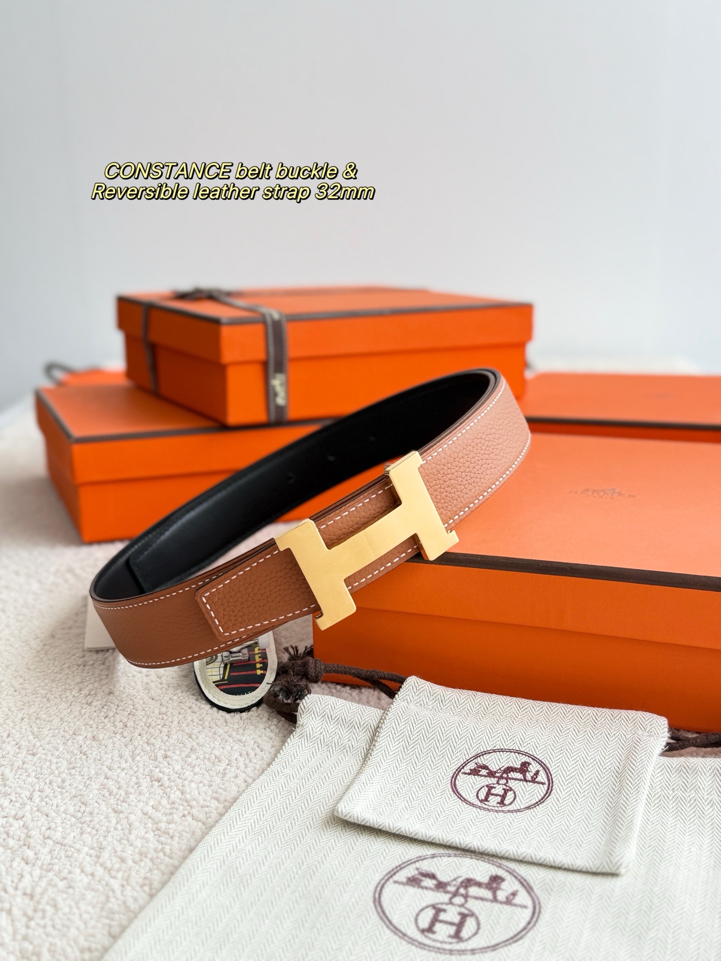 Hermès Male Basic Belt 32mm-s