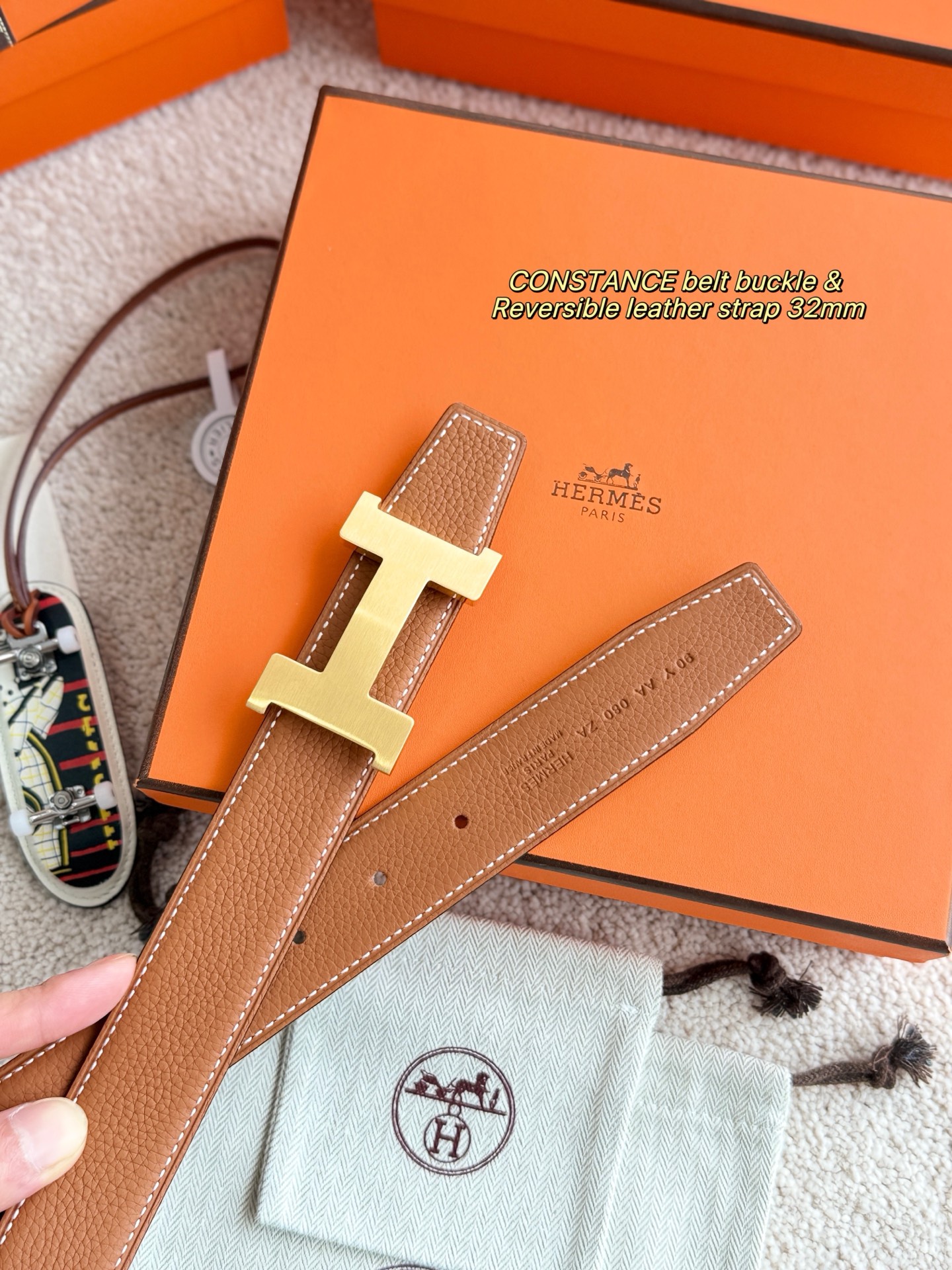 Hermès Male Basic Belt 32mm-s