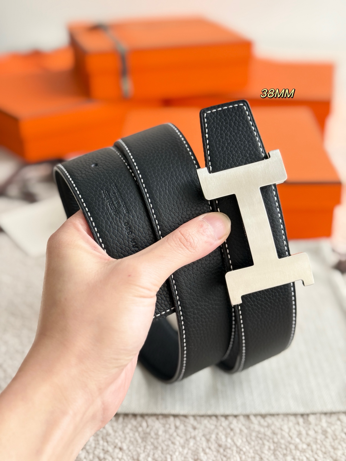 Hermès Male Basic Belt 38mm-s