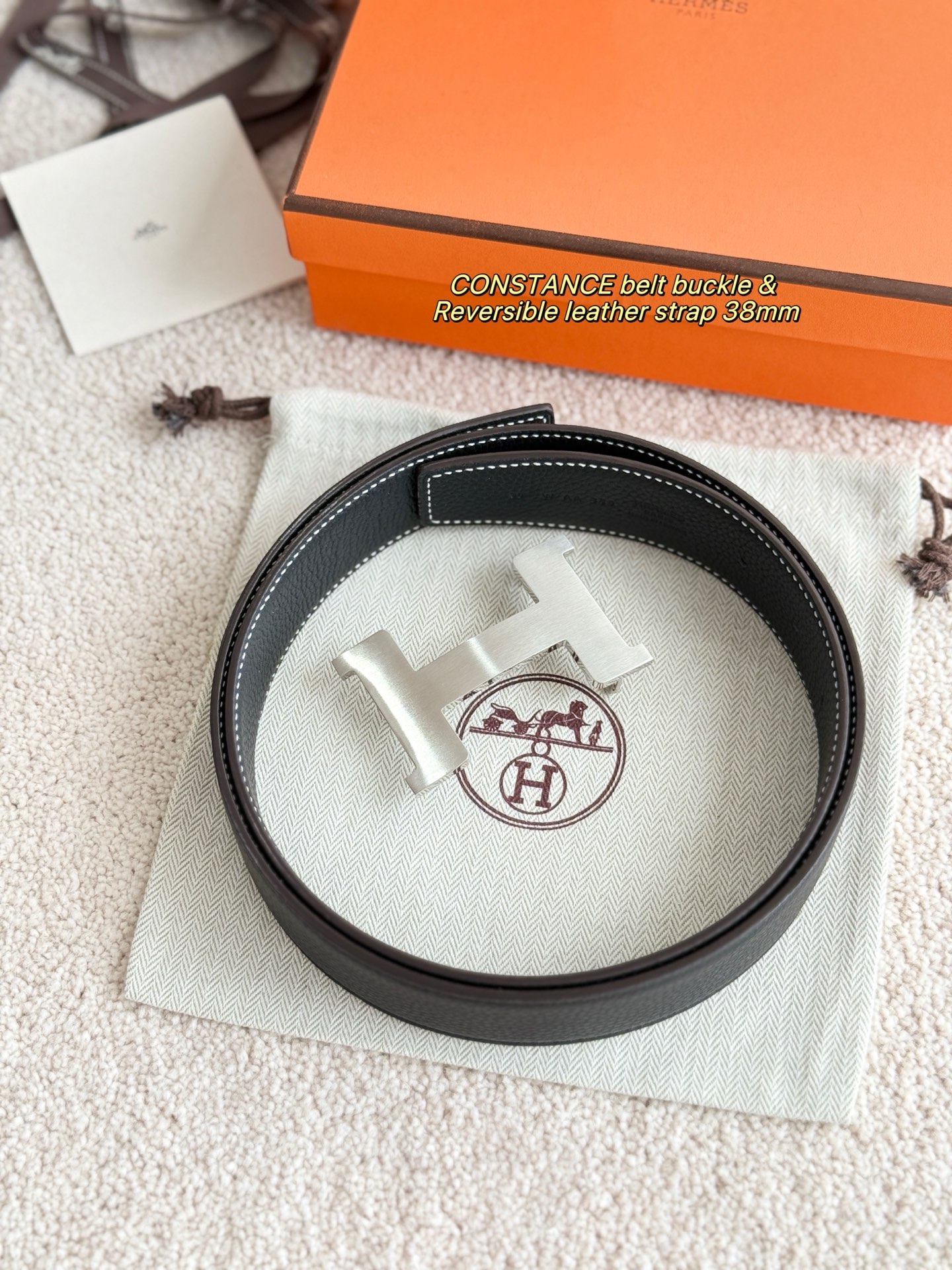 Hermès Male Basic Belt 38mm-s