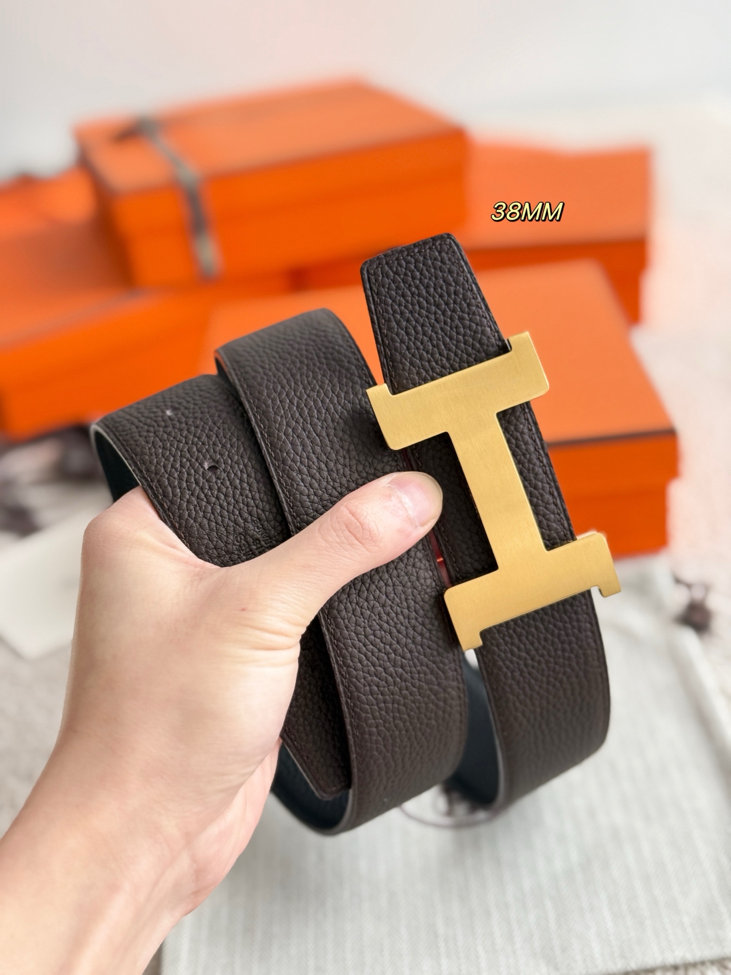 Hermès Male Basic Belt 38mm-s