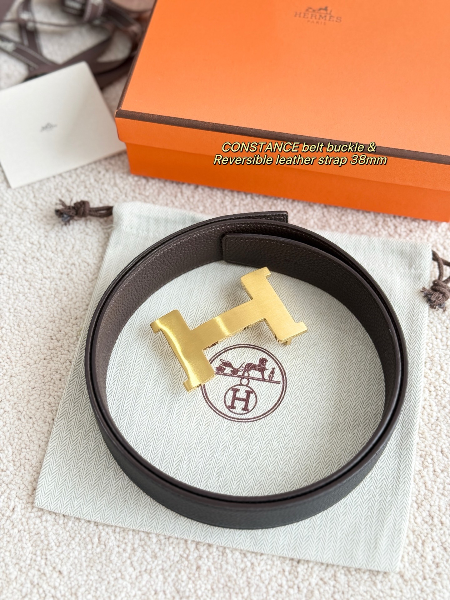 Hermès Male Basic Belt 38mm-s
