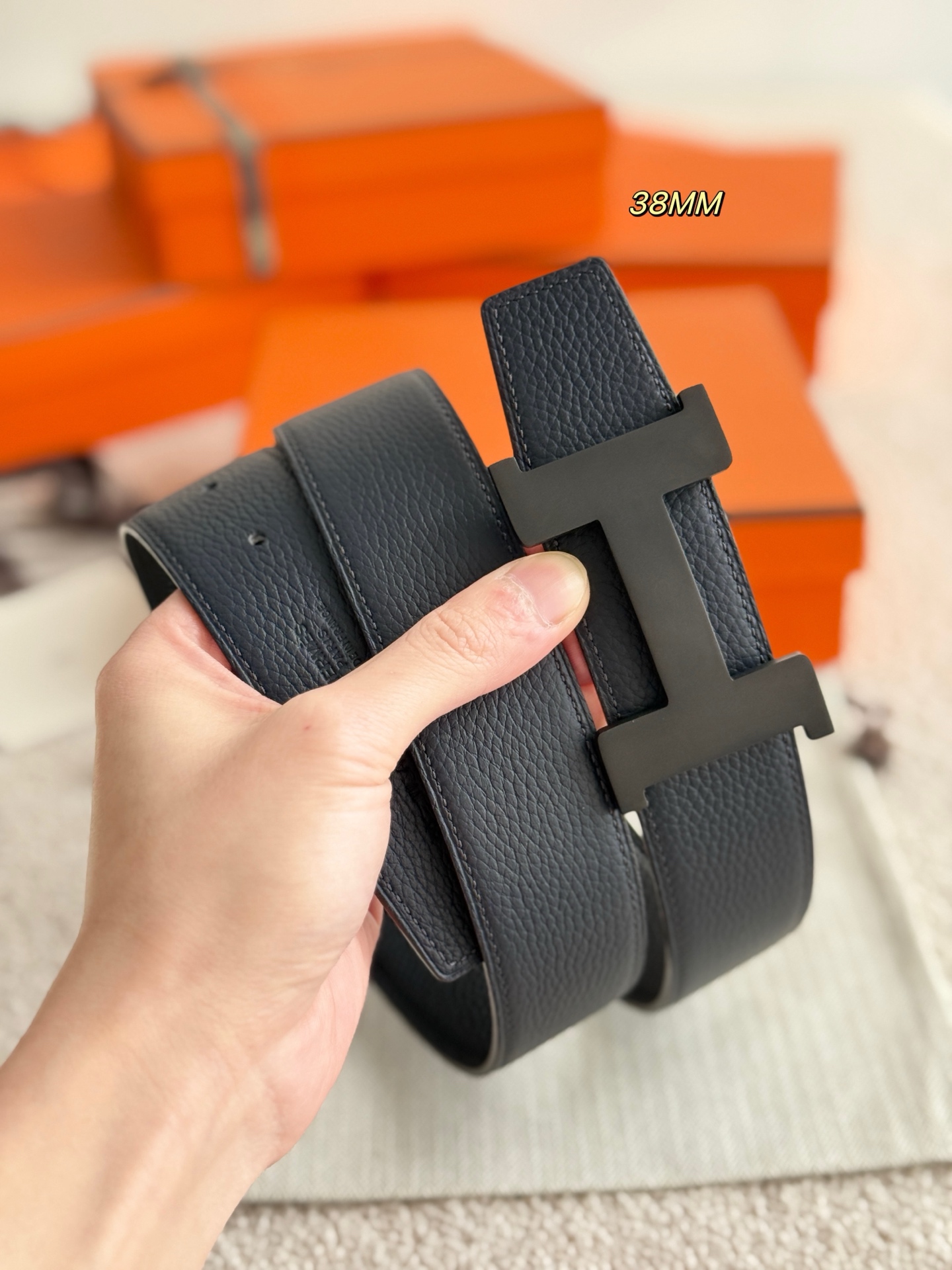 Hermès Male Basic Belt 38mm-s