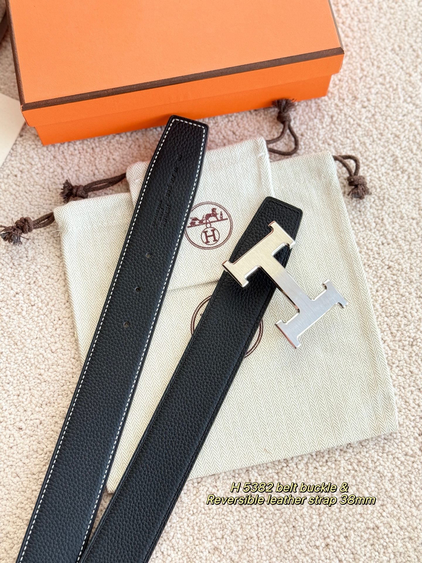 Hermès Male Basic Belt 38mm