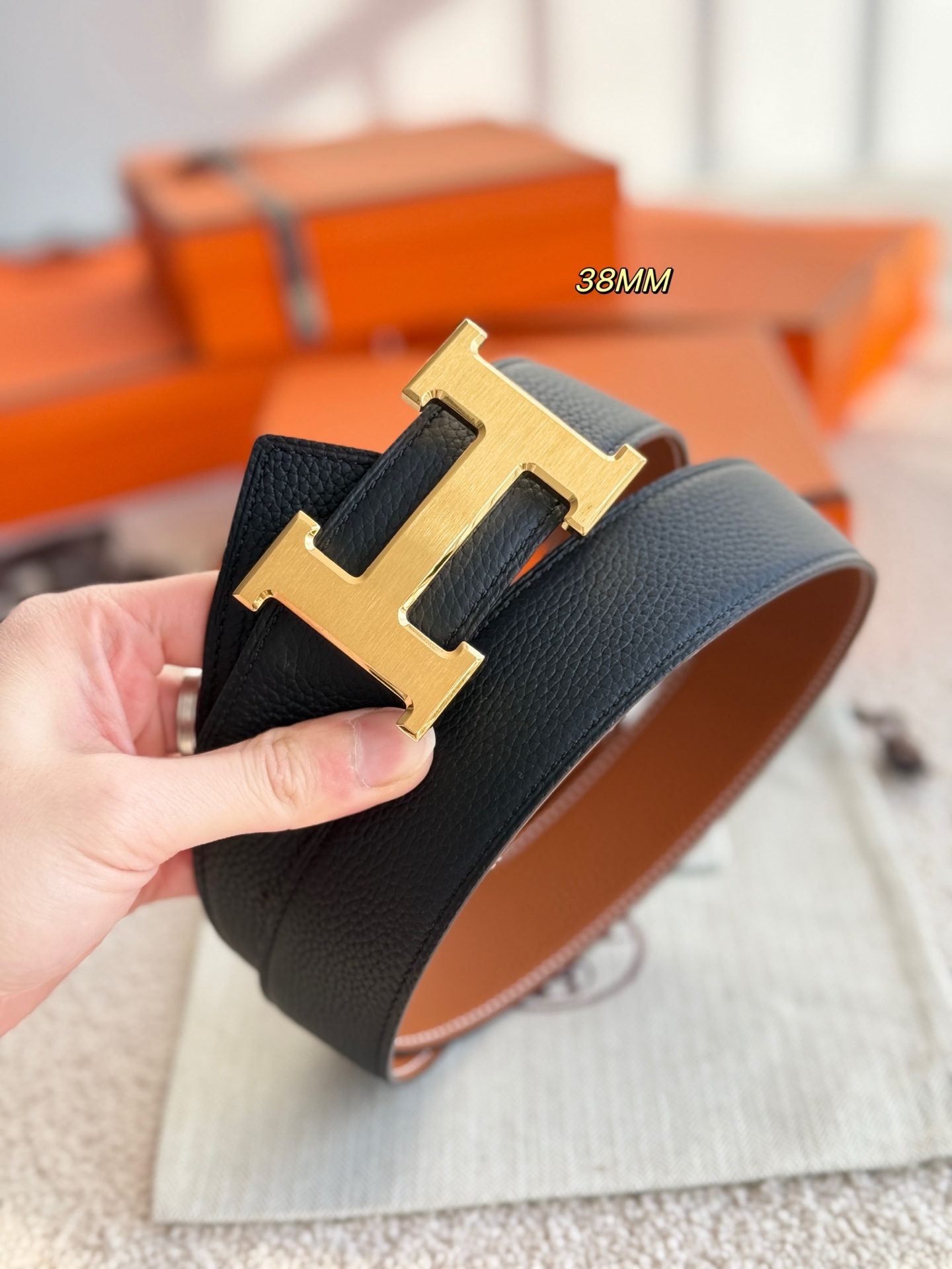 Hermès Male Basic Belt 38mm