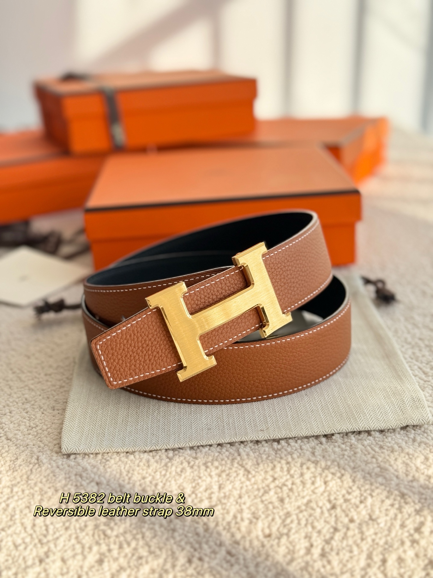 Hermès Male Basic Belt 38mm