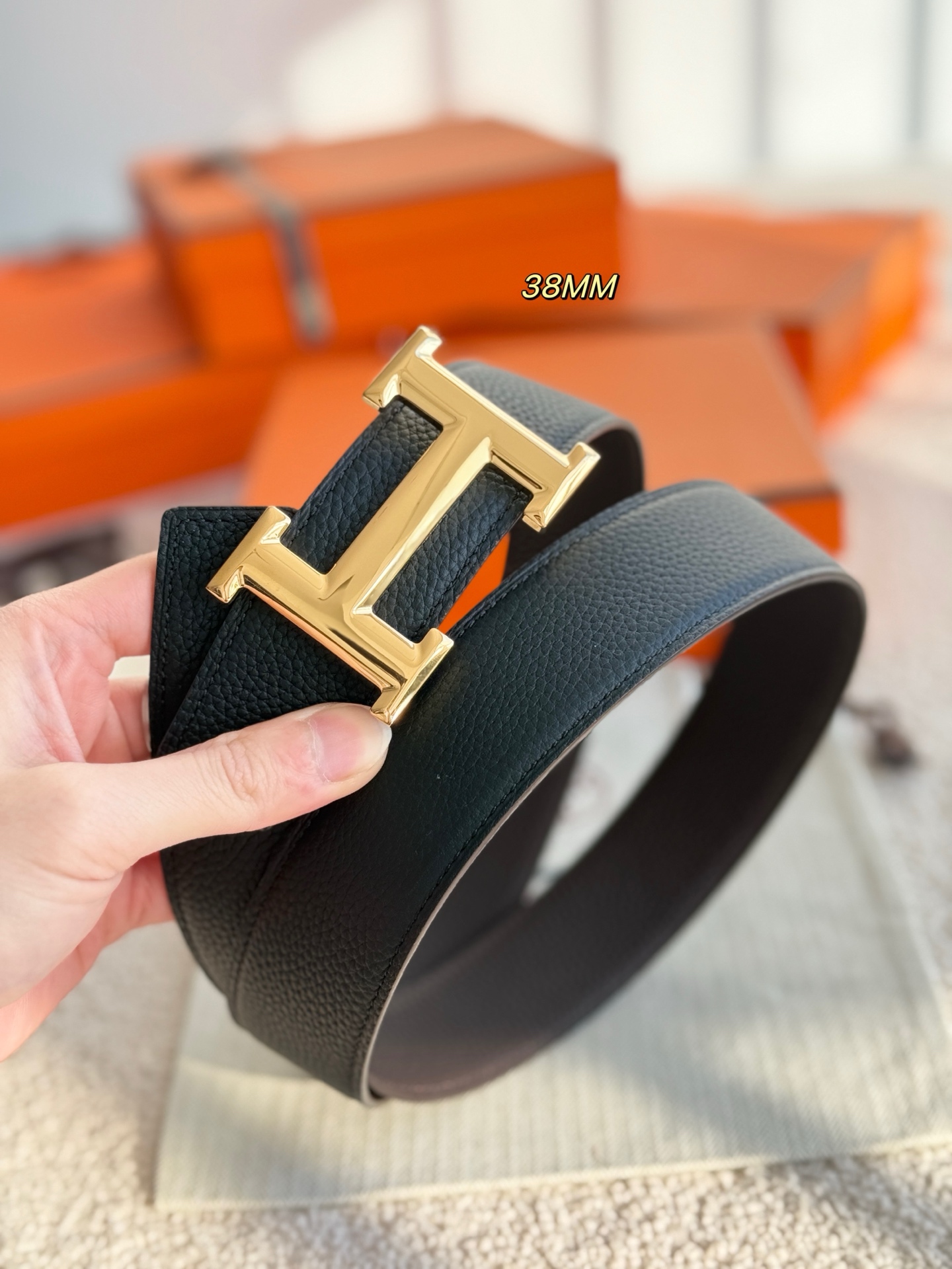 Hermès Male Basic Belt 38mm