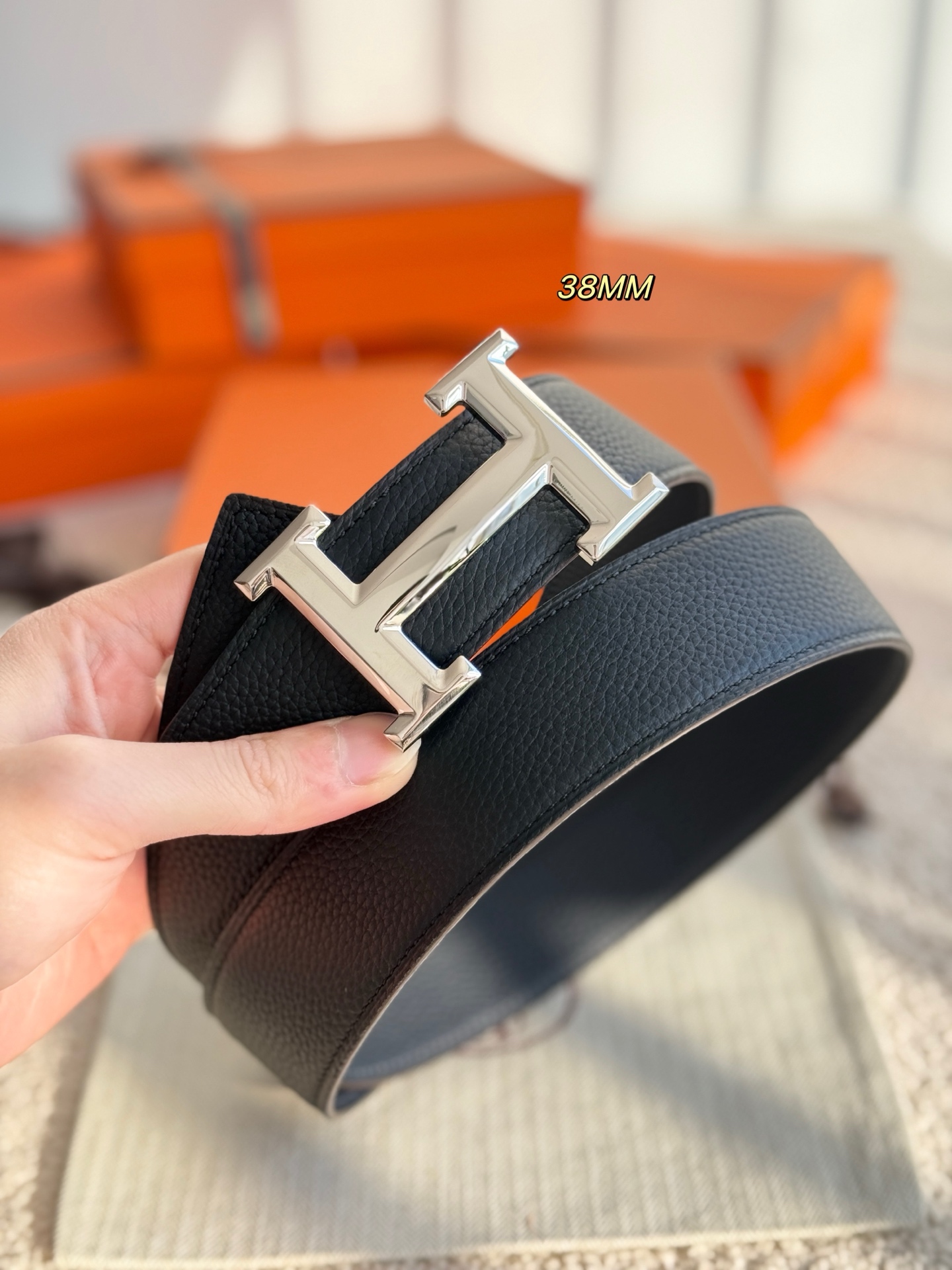 Hermès Male Basic Belt 38mm