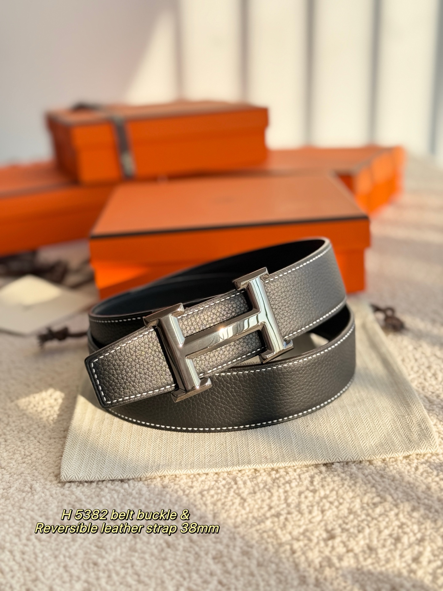 Hermès Male Basic Belt 38mm