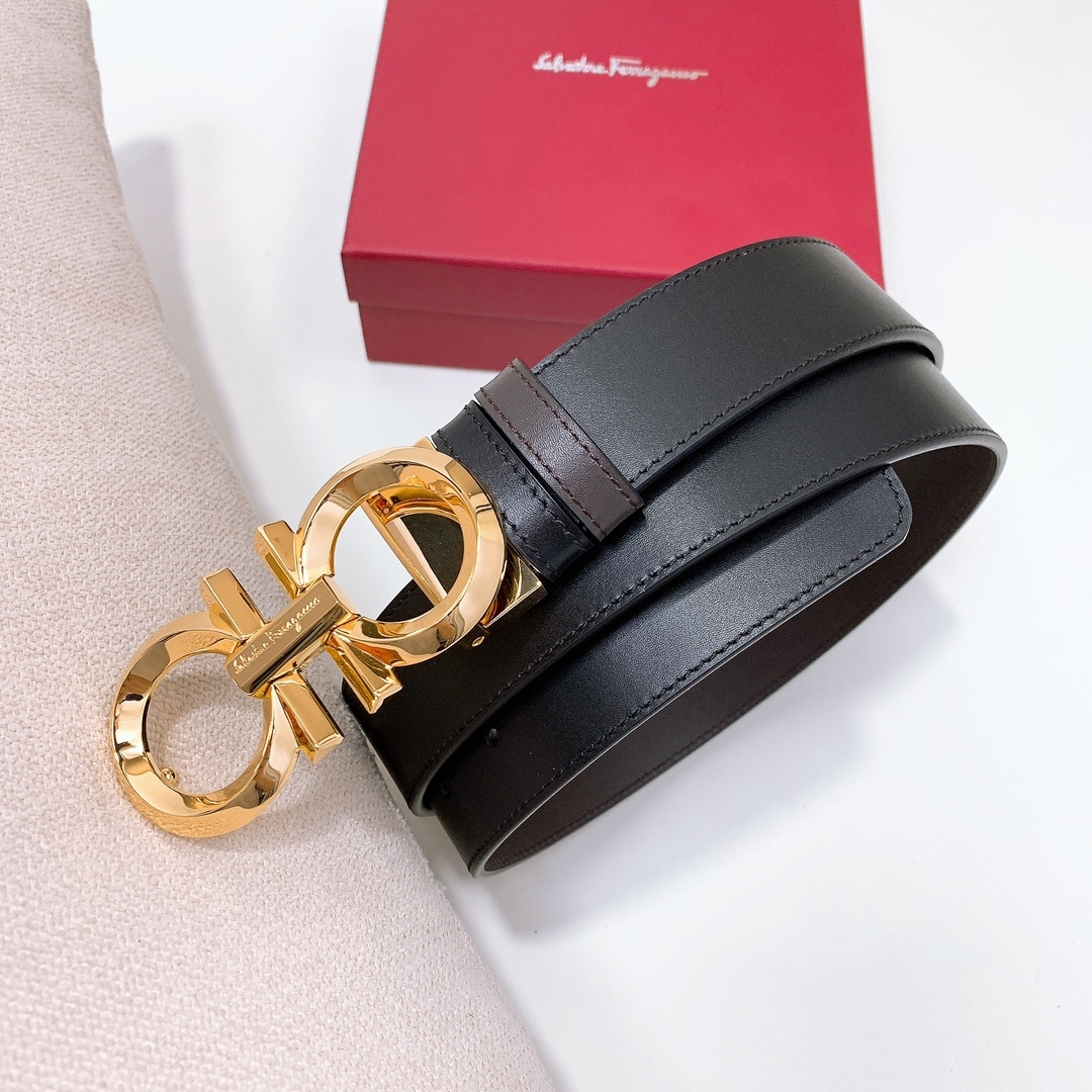 Salvatore Ferragamo Male Leather Belt Cow Leather