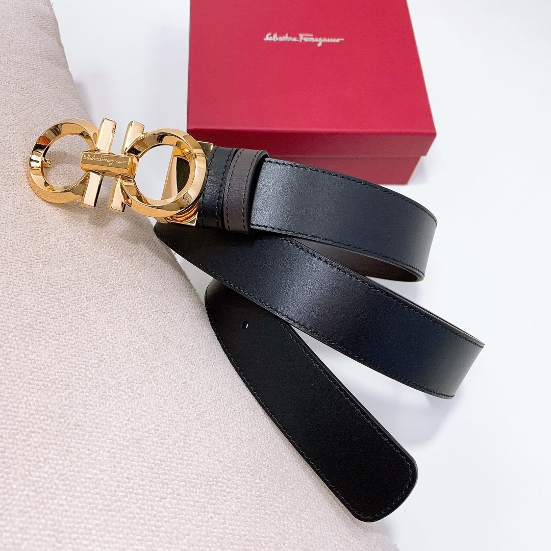 Salvatore Ferragamo Male Leather Belt Cow Leather