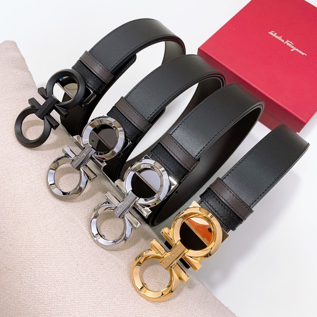 Salvatore Ferragamo Male Leather Belt Cow Leather