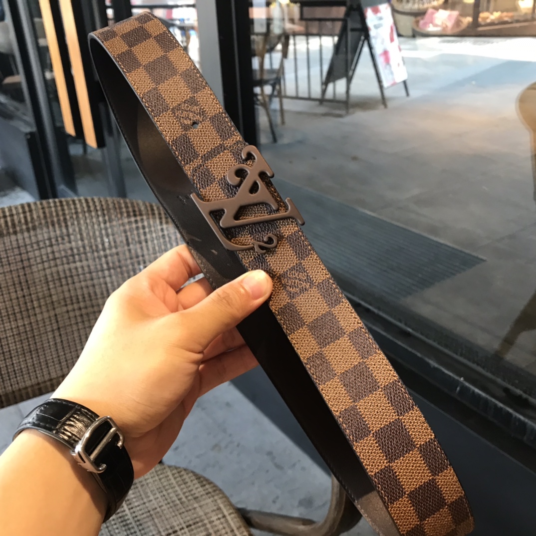 Louis Vuitton Male Basic Belt Cow Leather L