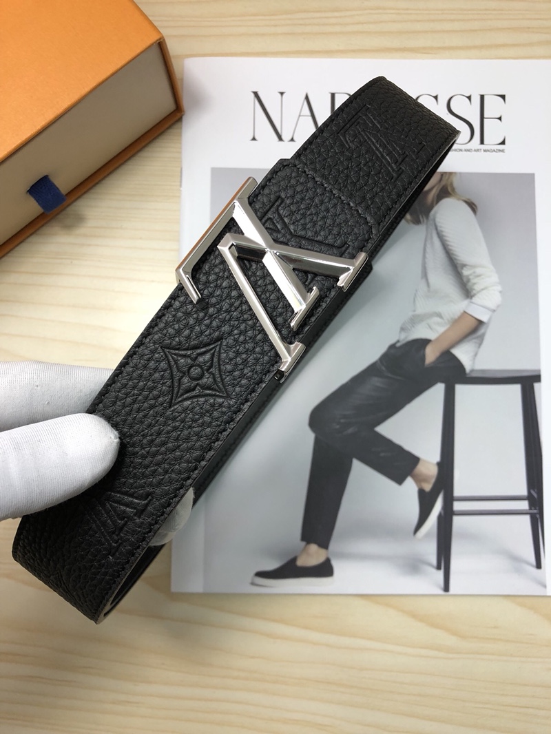 Louis Vuitton Leather Belt Top Grain Leather M-l
