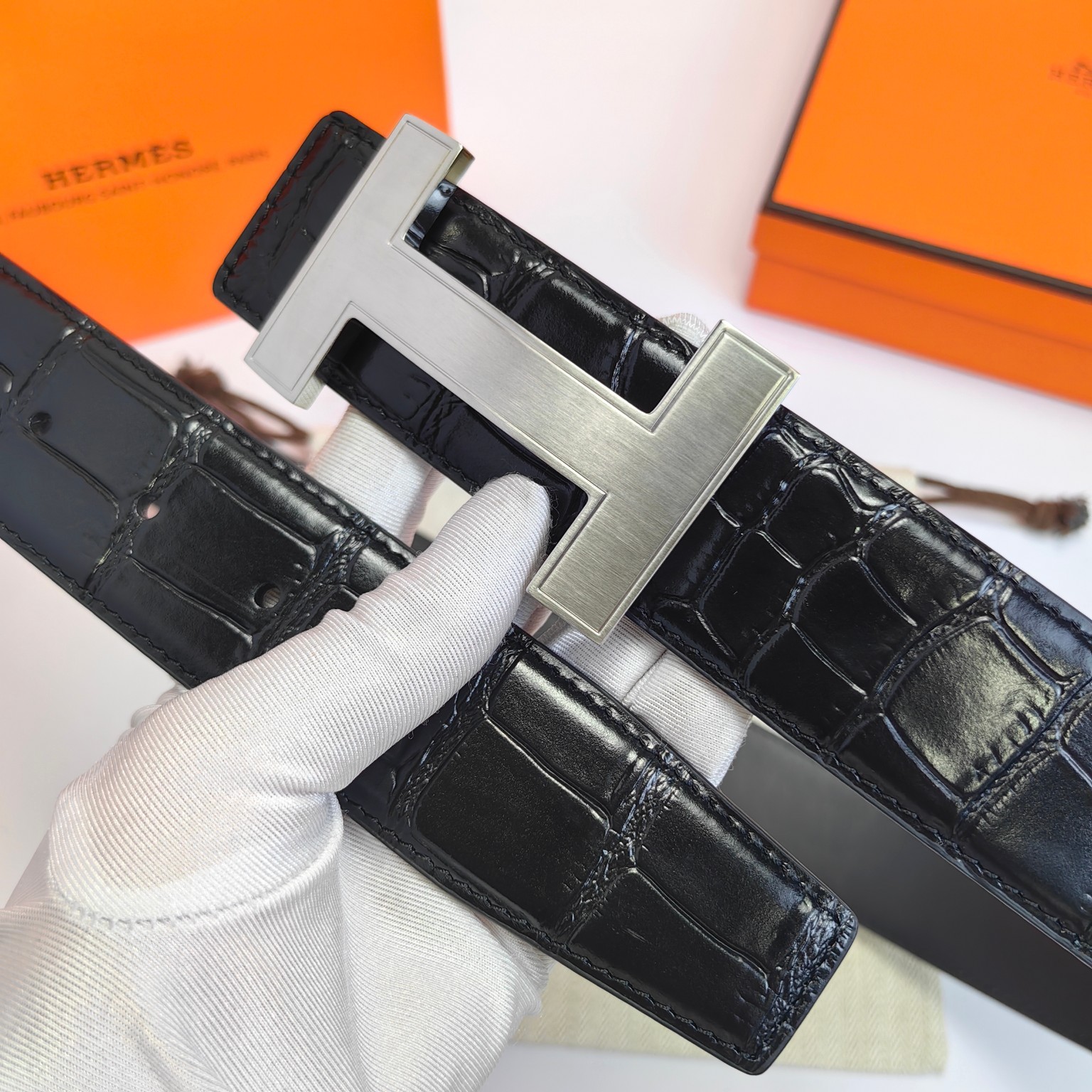 Hermès Male Leather Belt Top Grain Leather