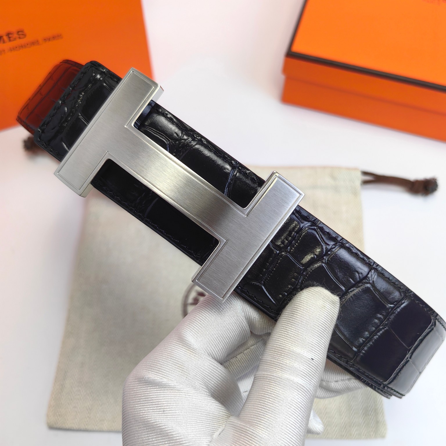 Hermès Male Leather Belt Top Grain Leather