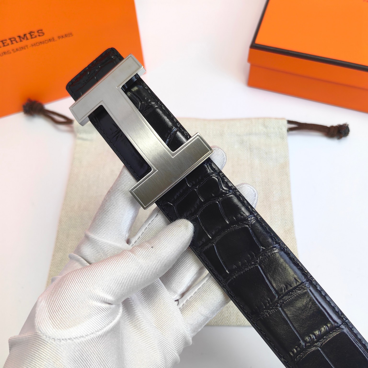 Hermès Male Leather Belt Top Grain Leather