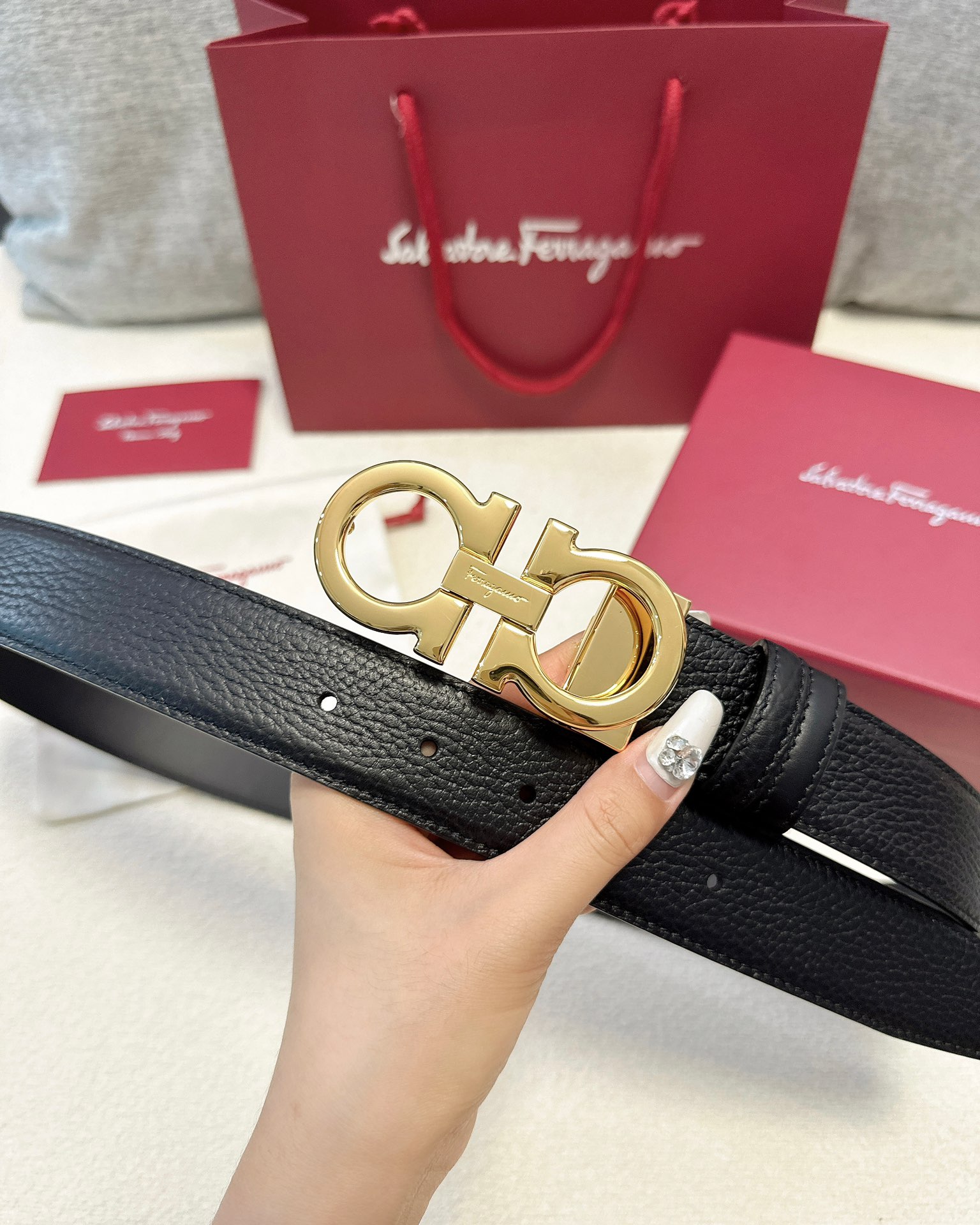 Salvatore Ferragamo Male Basic Belt Cow Leather M