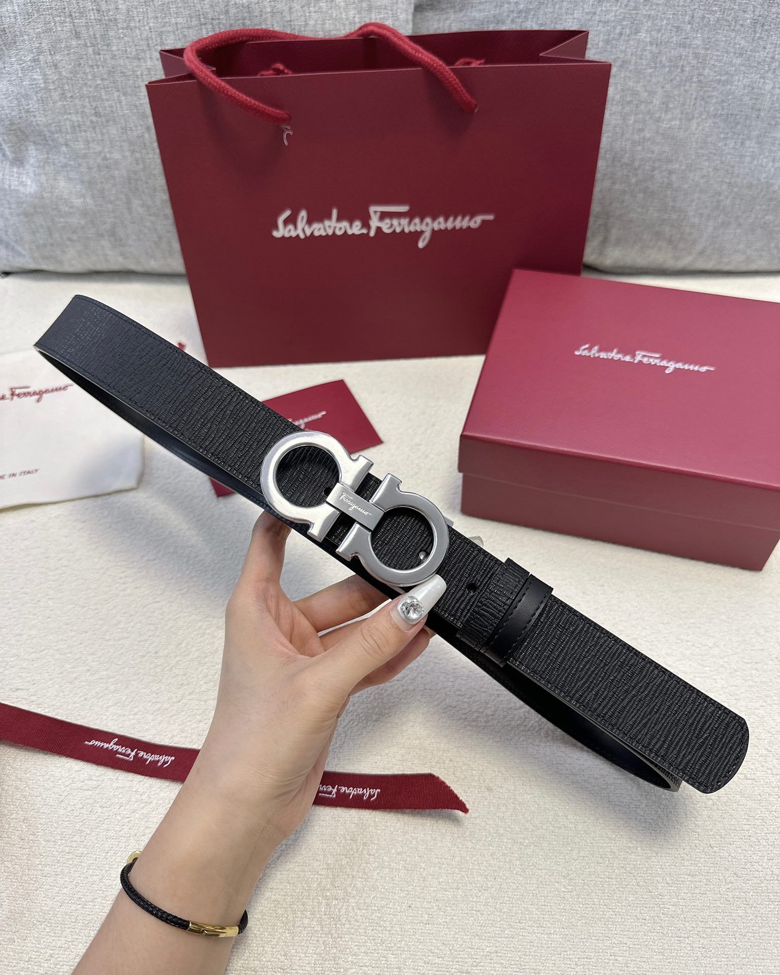 Salvatore Ferragamo Male Basic Belt Cow Leather M