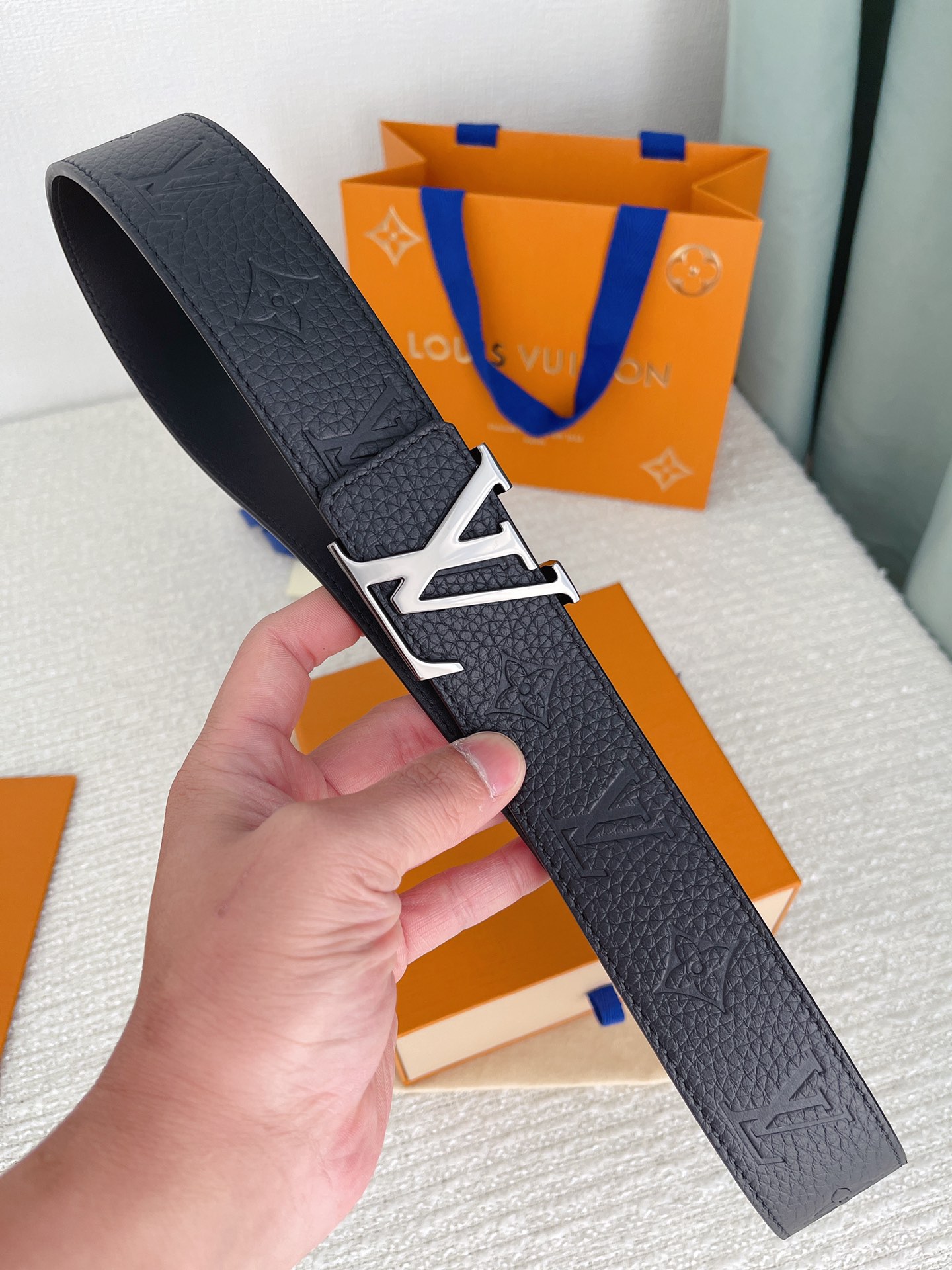 Louis Vuitton Male Basic Belt Cow Leather 13514-m-l