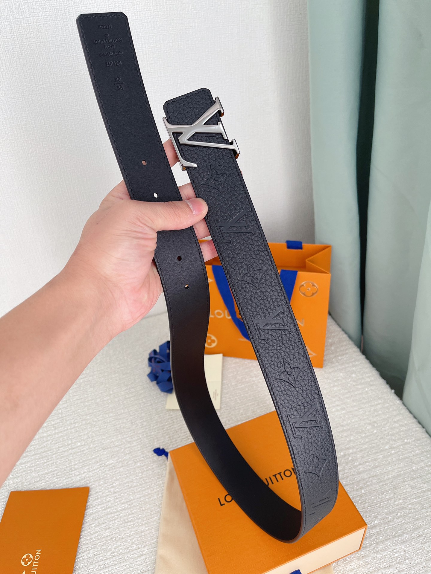 Louis Vuitton Male Basic Belt Cow Leather 13514-m-l