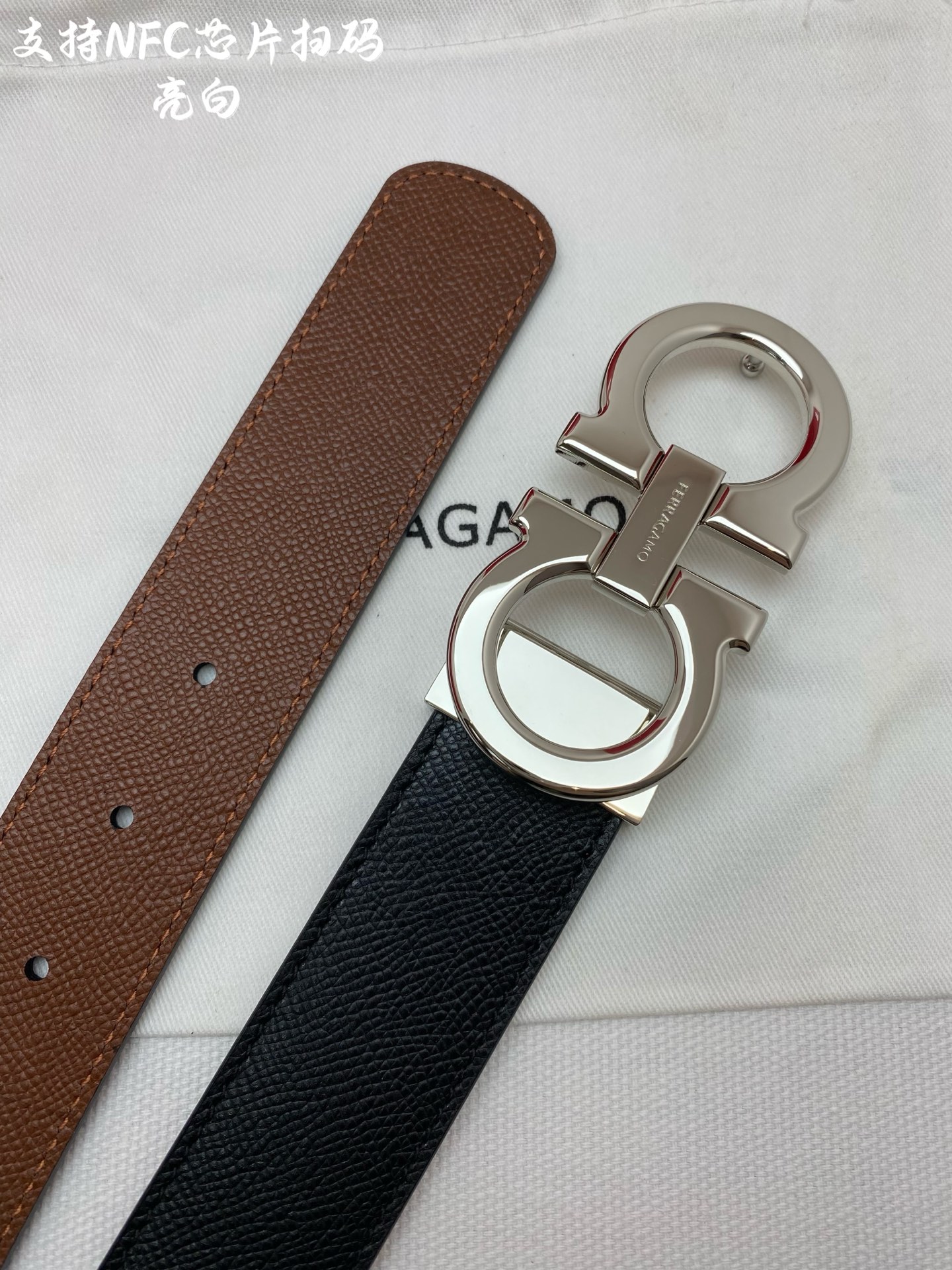 Salvatore Ferragamo Male Leather Belt Cow Leather M
