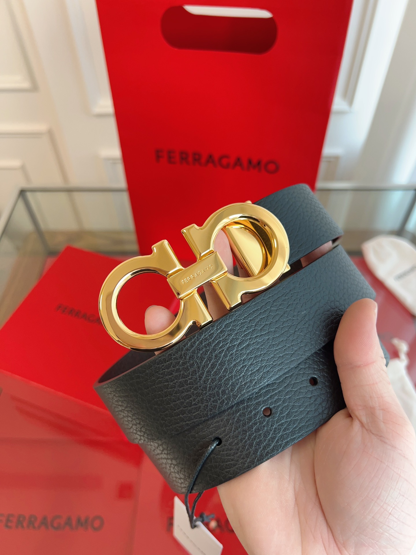 Salvatore Ferragamo Basic Belt Cow Leather M