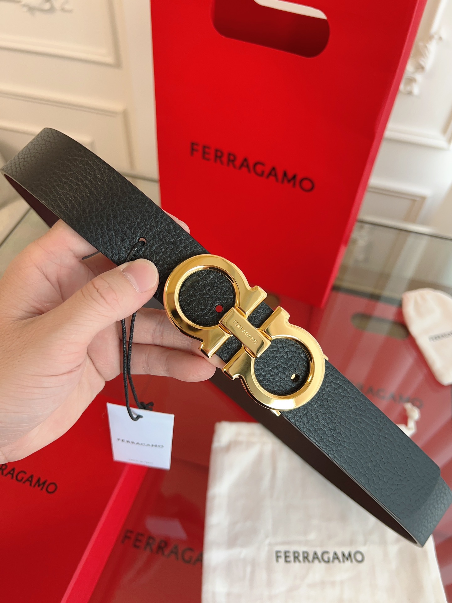 Salvatore Ferragamo Basic Belt Cow Leather M