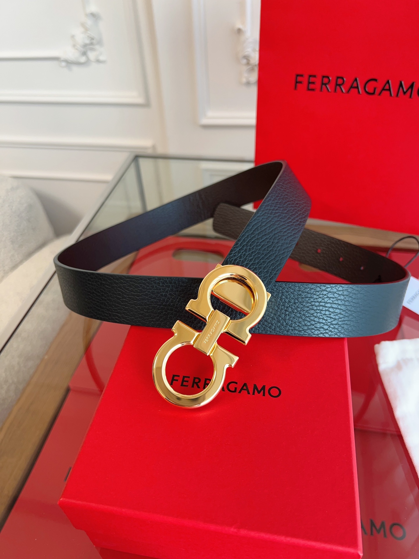 Salvatore Ferragamo Basic Belt Cow Leather M