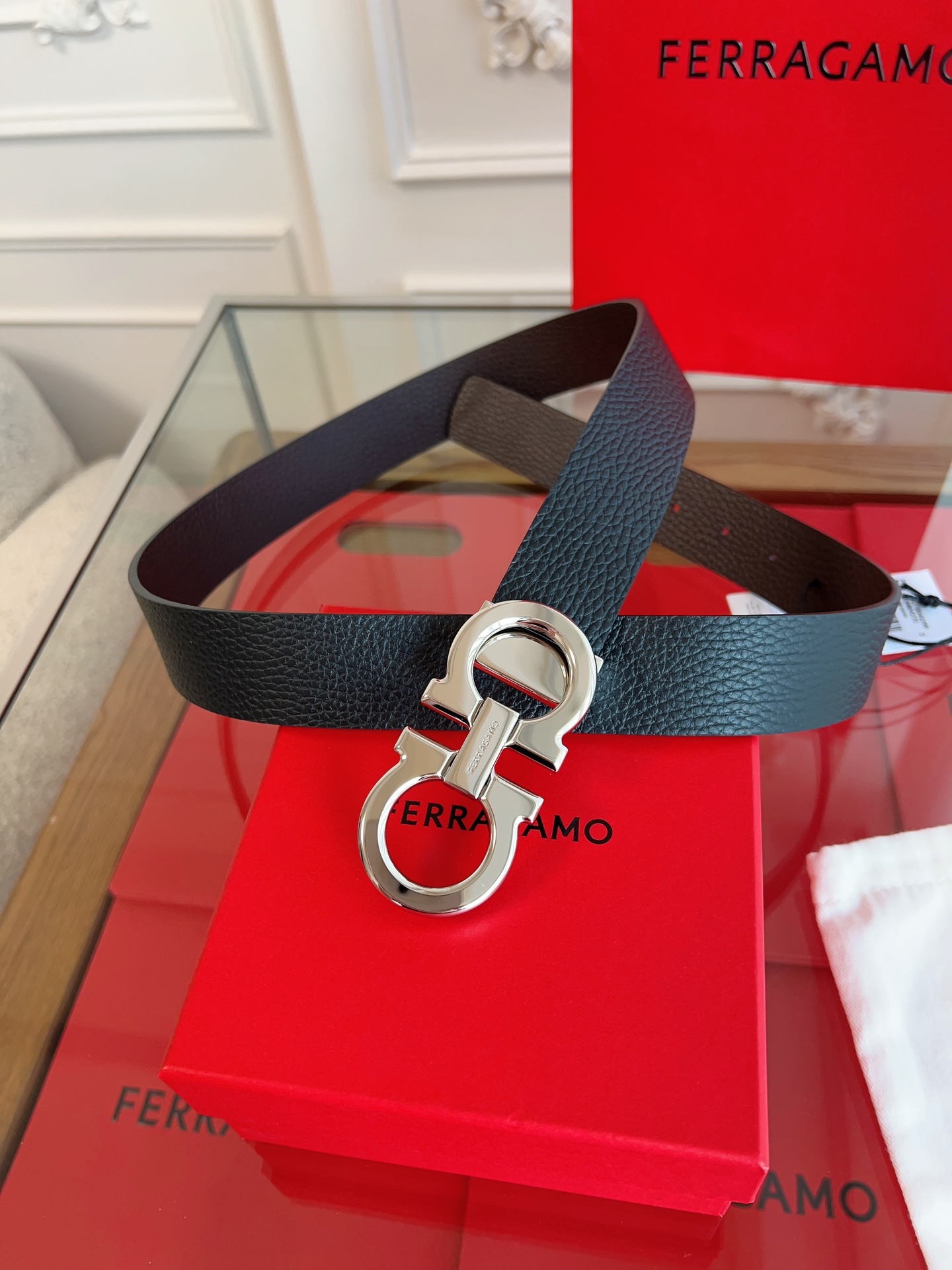 Salvatore Ferragamo Basic Belt Cow Leather M