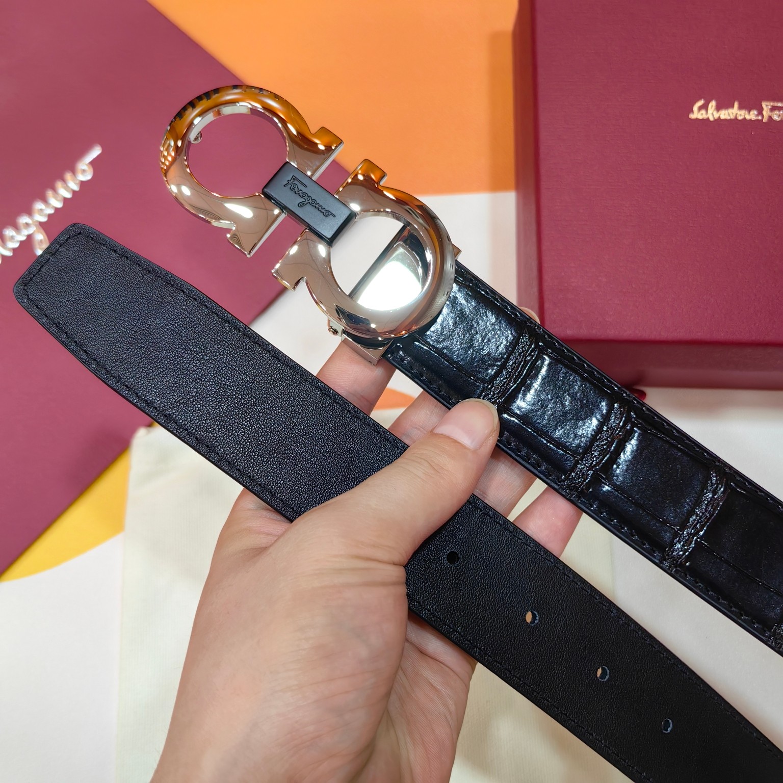 Salvatore Ferragamo Male Basic Belt Cow Leather M