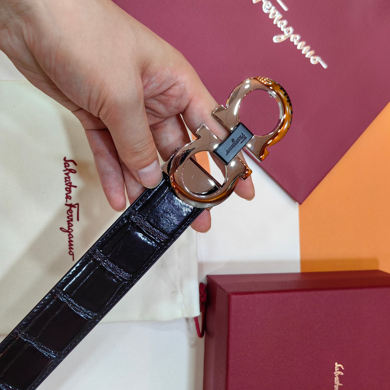 Salvatore Ferragamo Male Basic Belt Cow Leather M