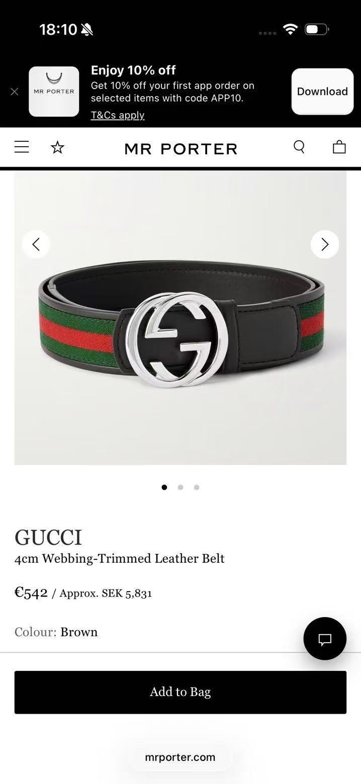 Gucci Basic Belt
