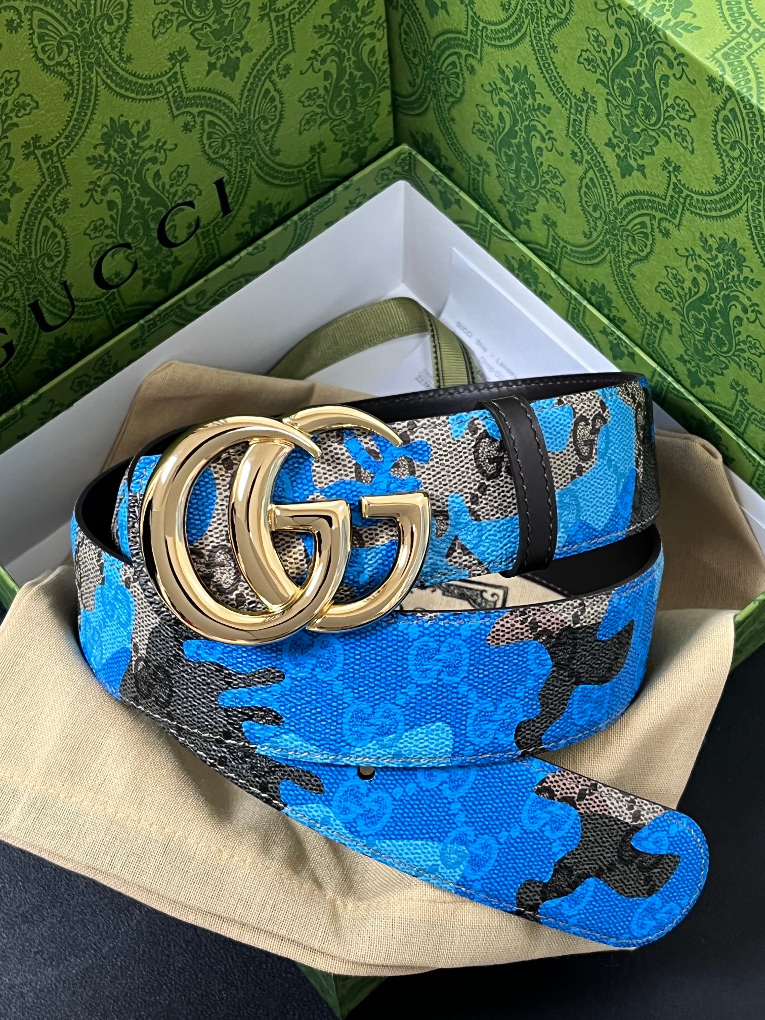 Gucci Basic Belt Blue M