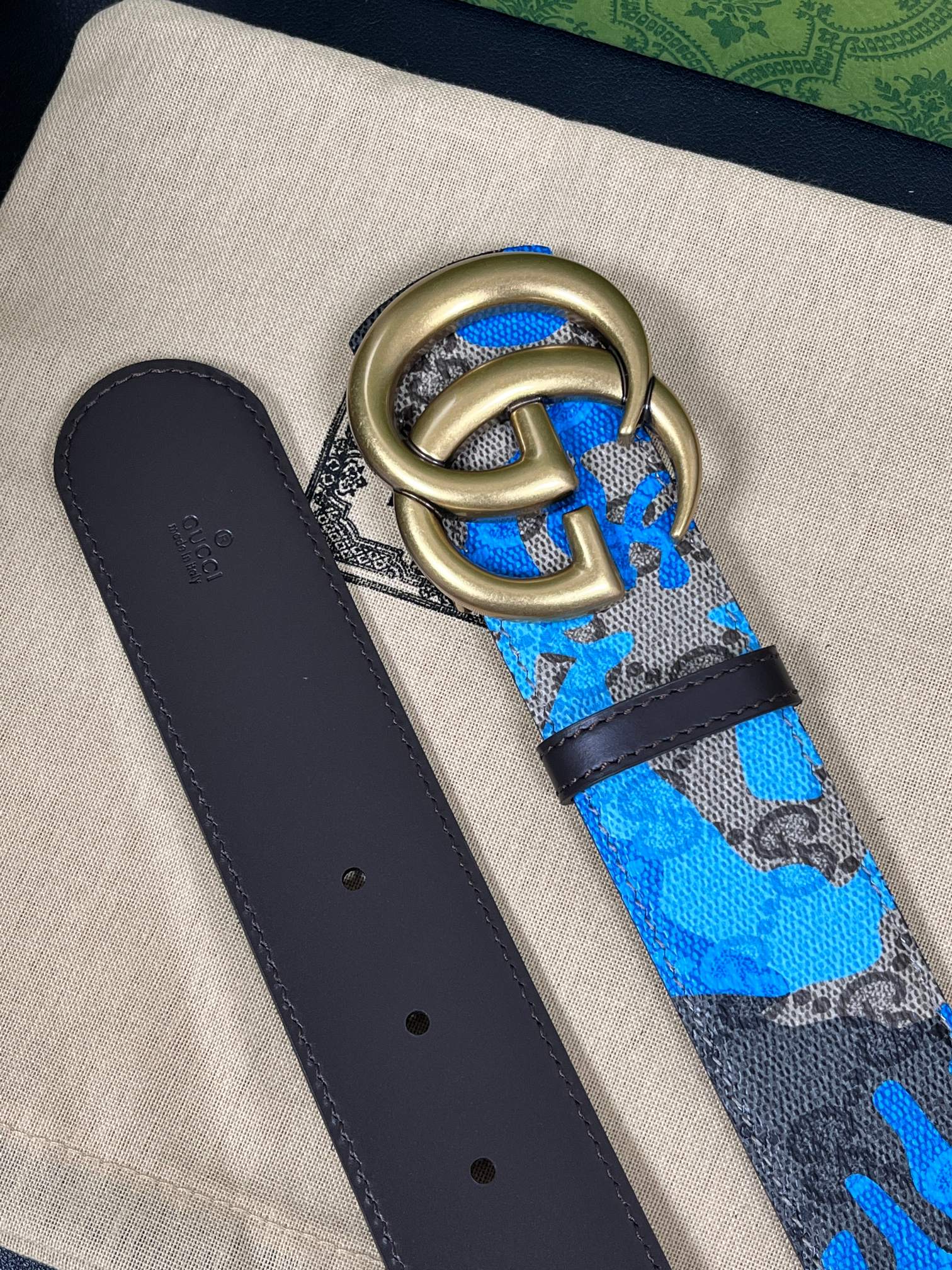 Gucci Basic Belt Blue M