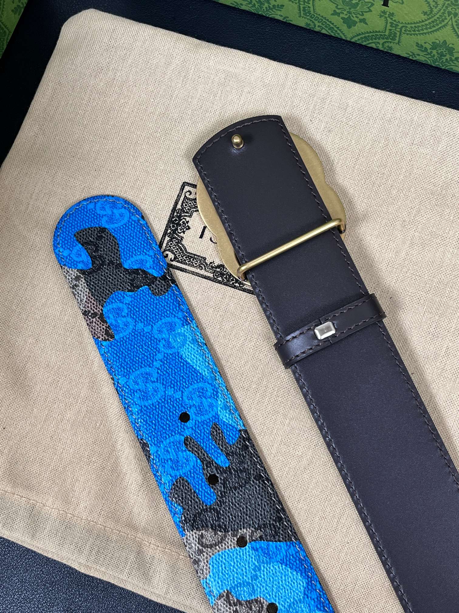 Gucci Basic Belt Blue M