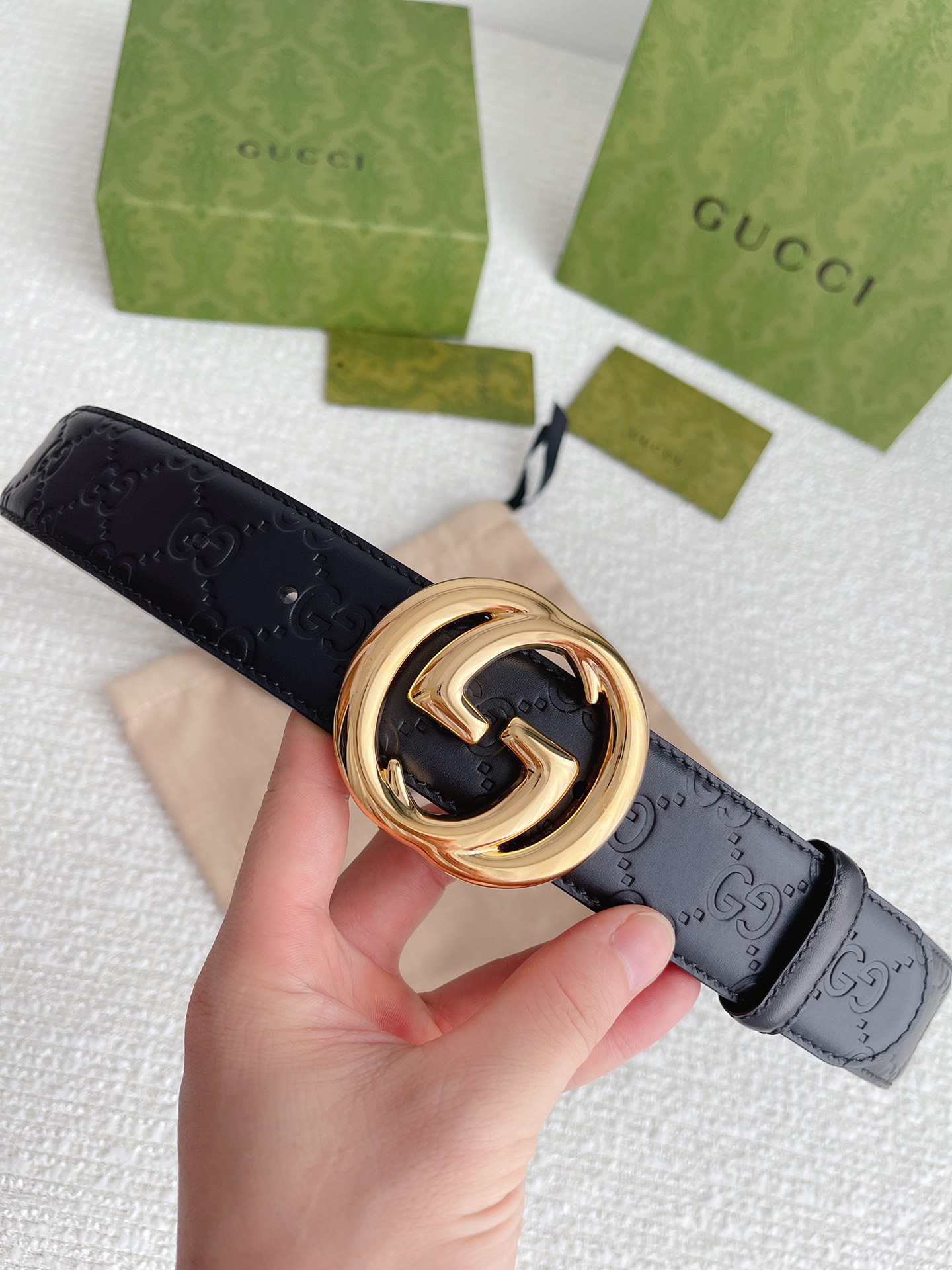 Gucci Basic Belt Cow Leather M