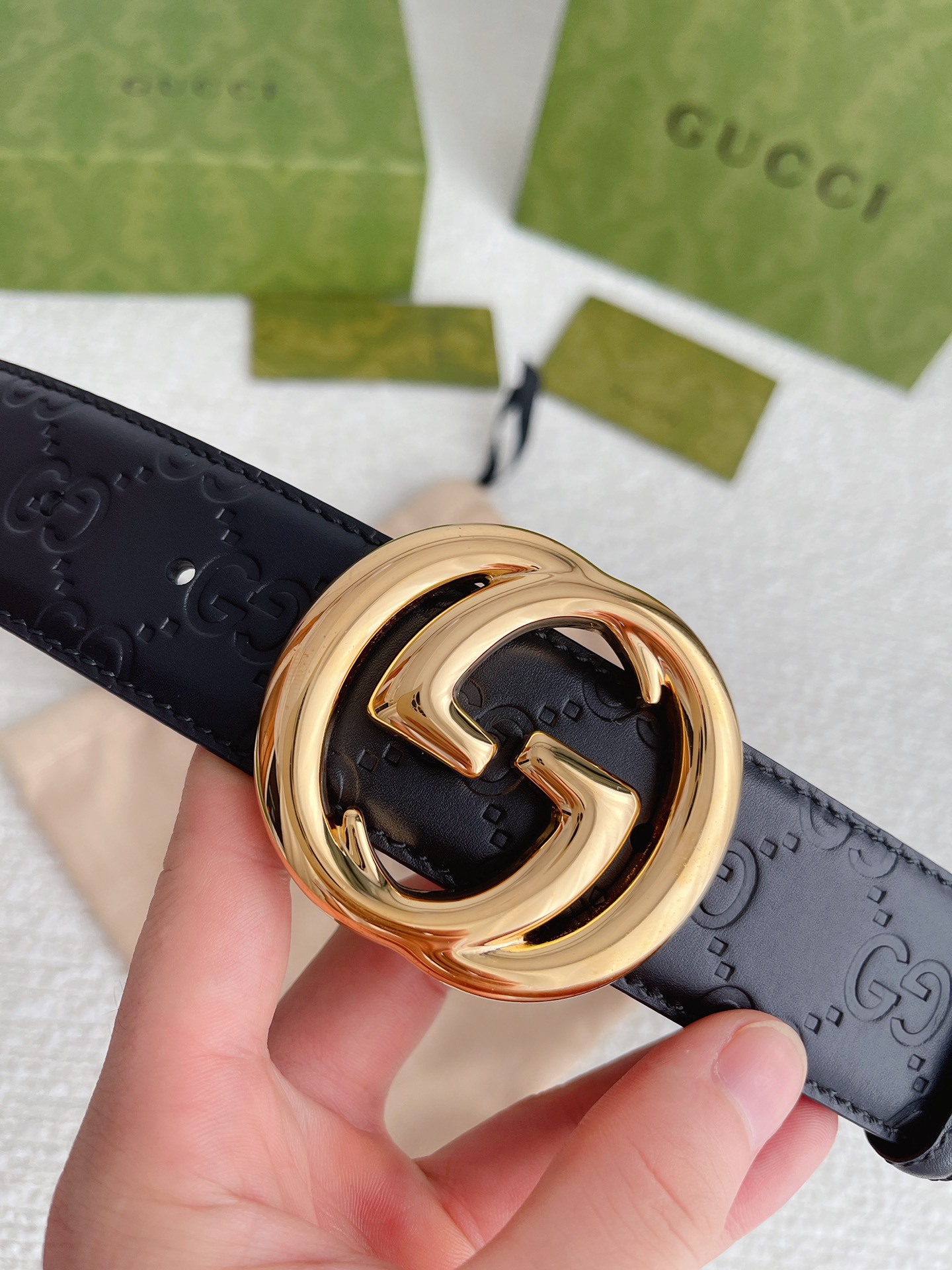 Gucci Basic Belt Cow Leather M
