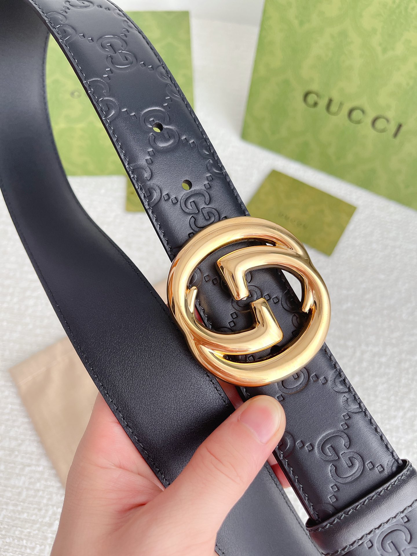 Gucci Basic Belt Cow Leather M