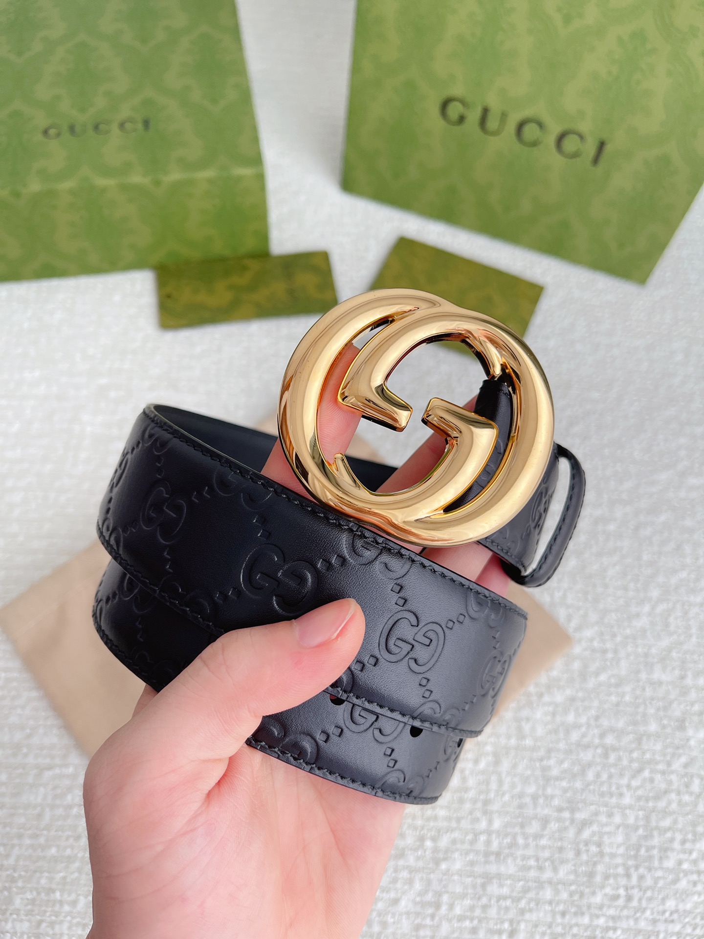 Gucci Basic Belt Cow Leather M