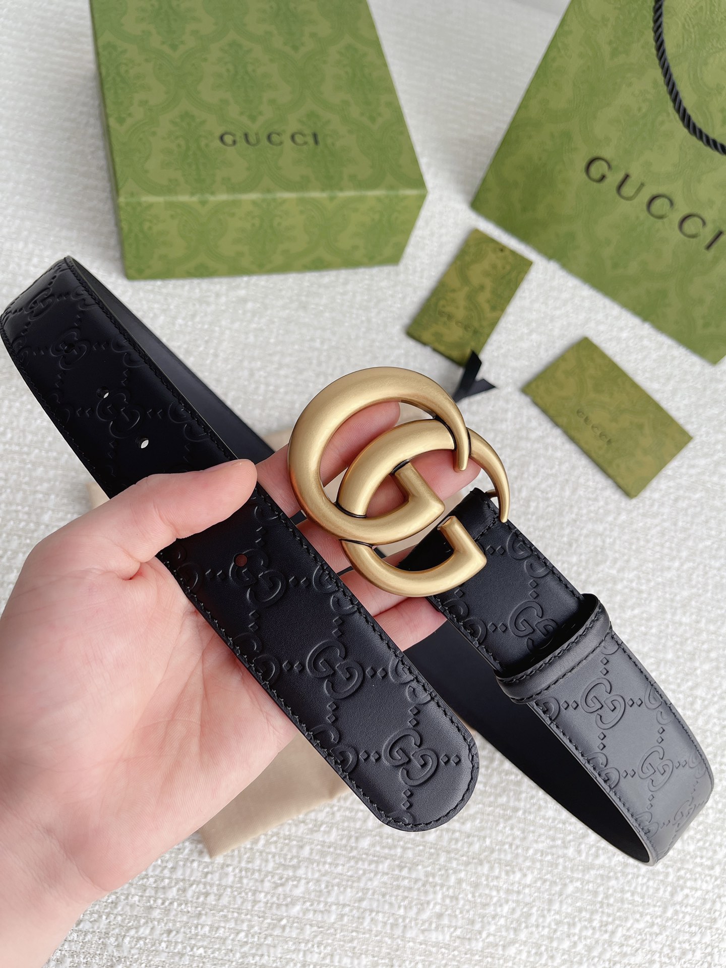 Gucci Basic Belt Cow Leather M