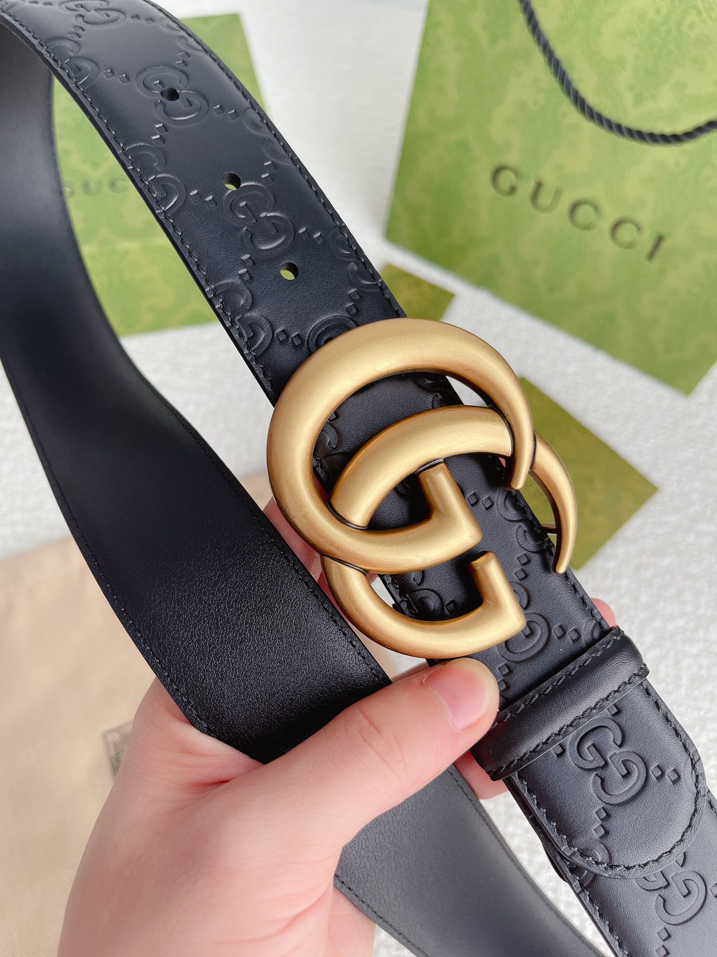 Gucci Basic Belt Cow Leather M