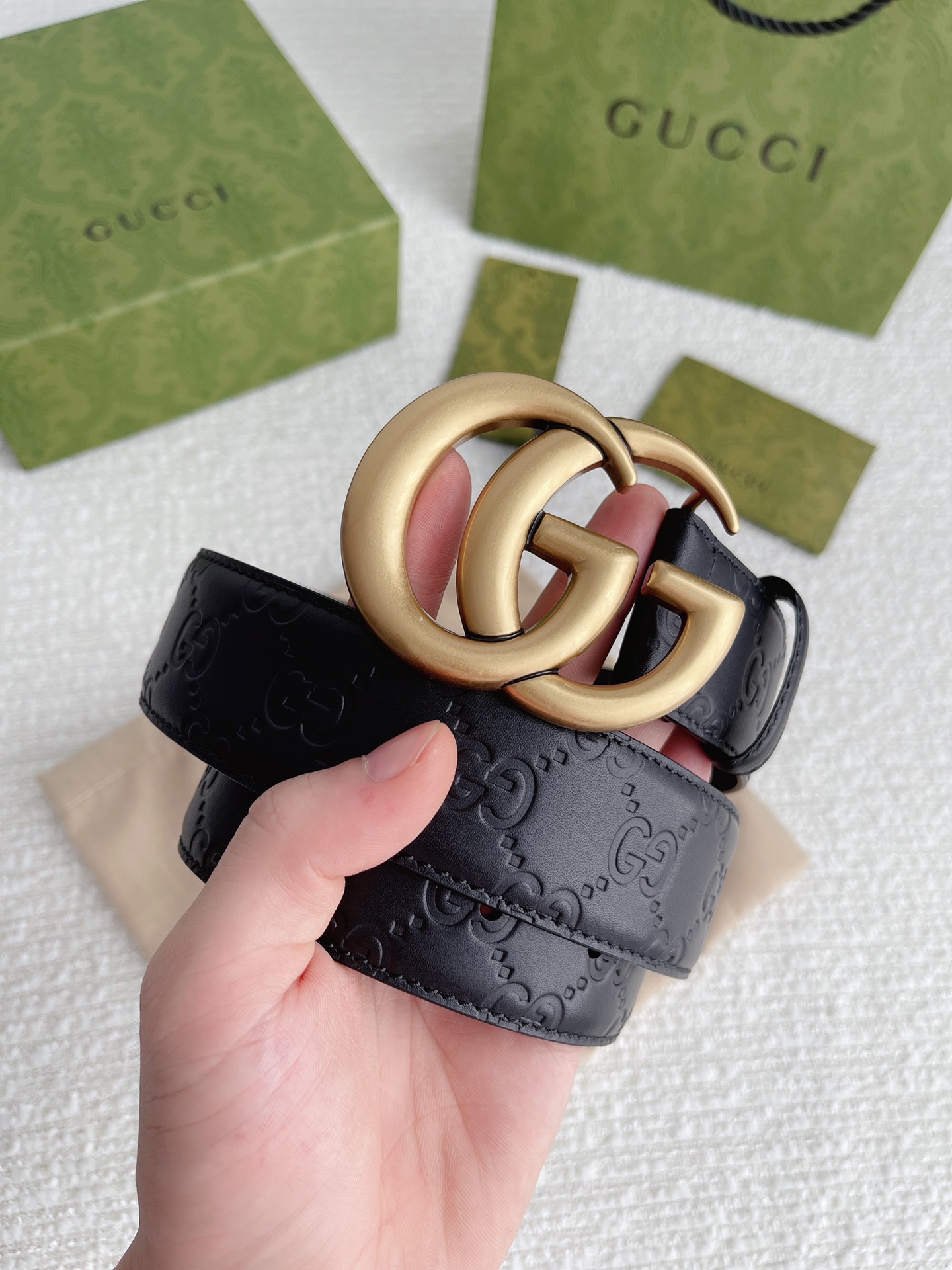 Gucci Basic Belt Cow Leather M