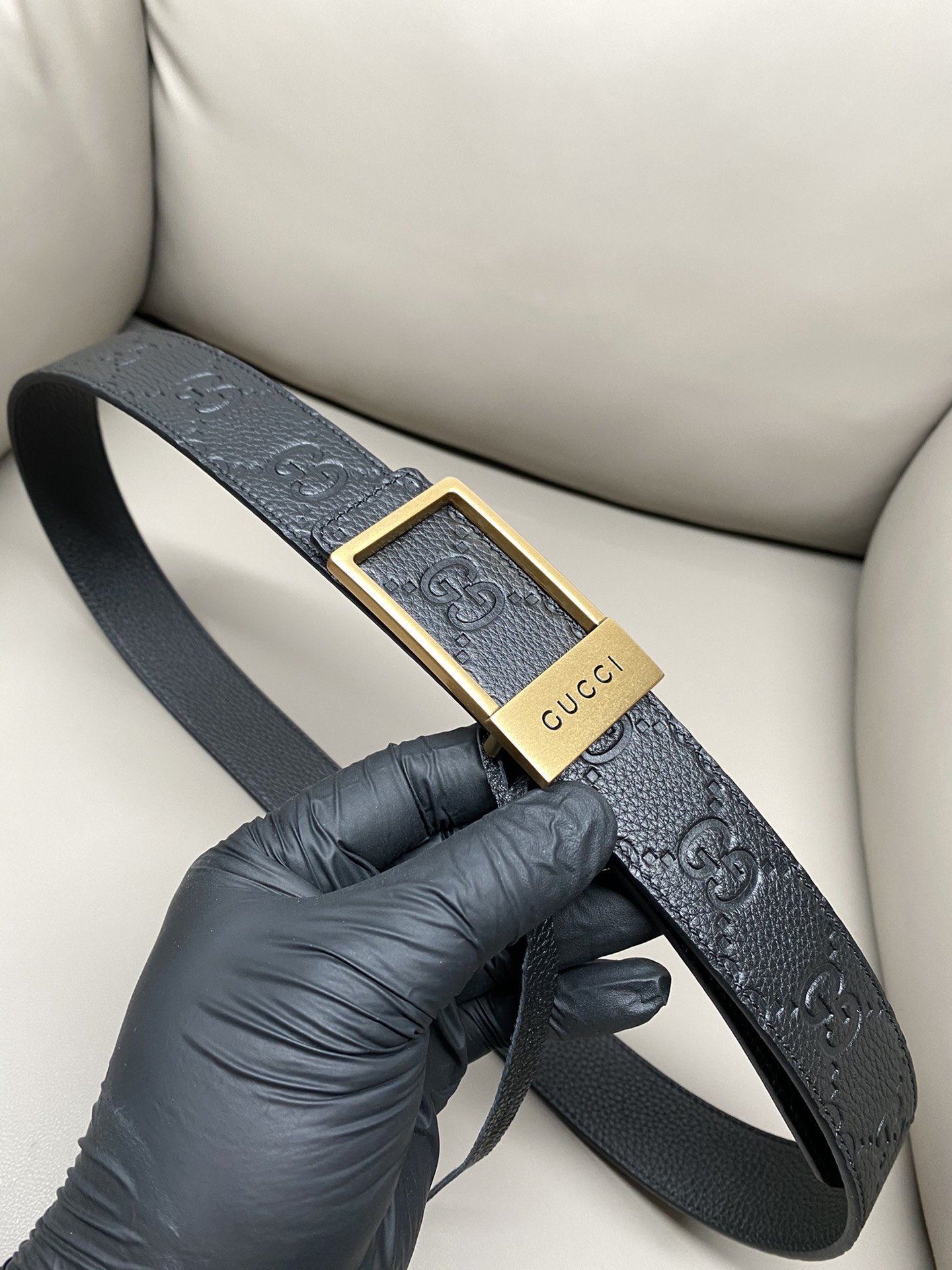 Gucci Male Basic Belt Cow Leather 13514-m