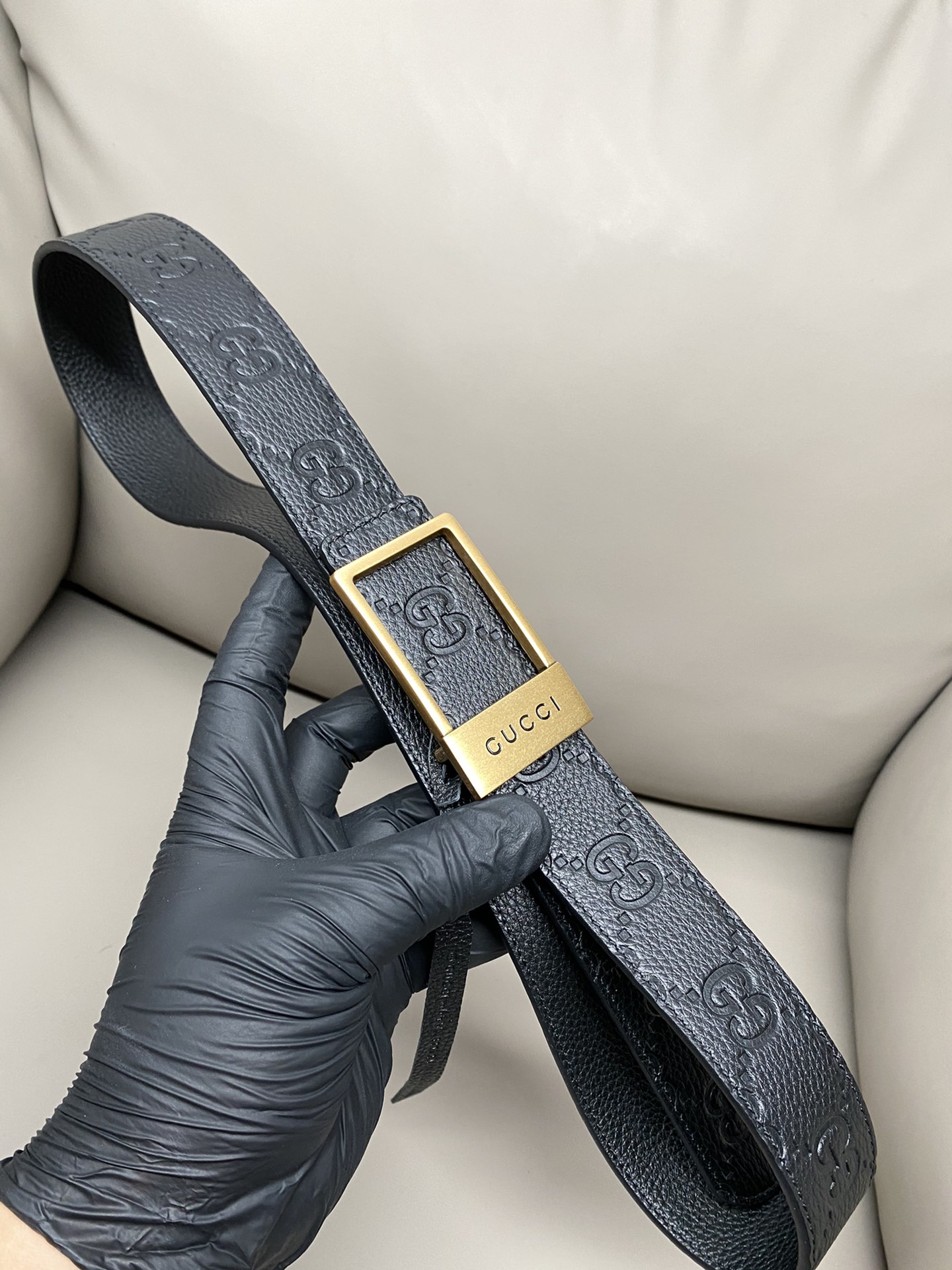 Gucci Male Basic Belt Cow Leather 13514-m