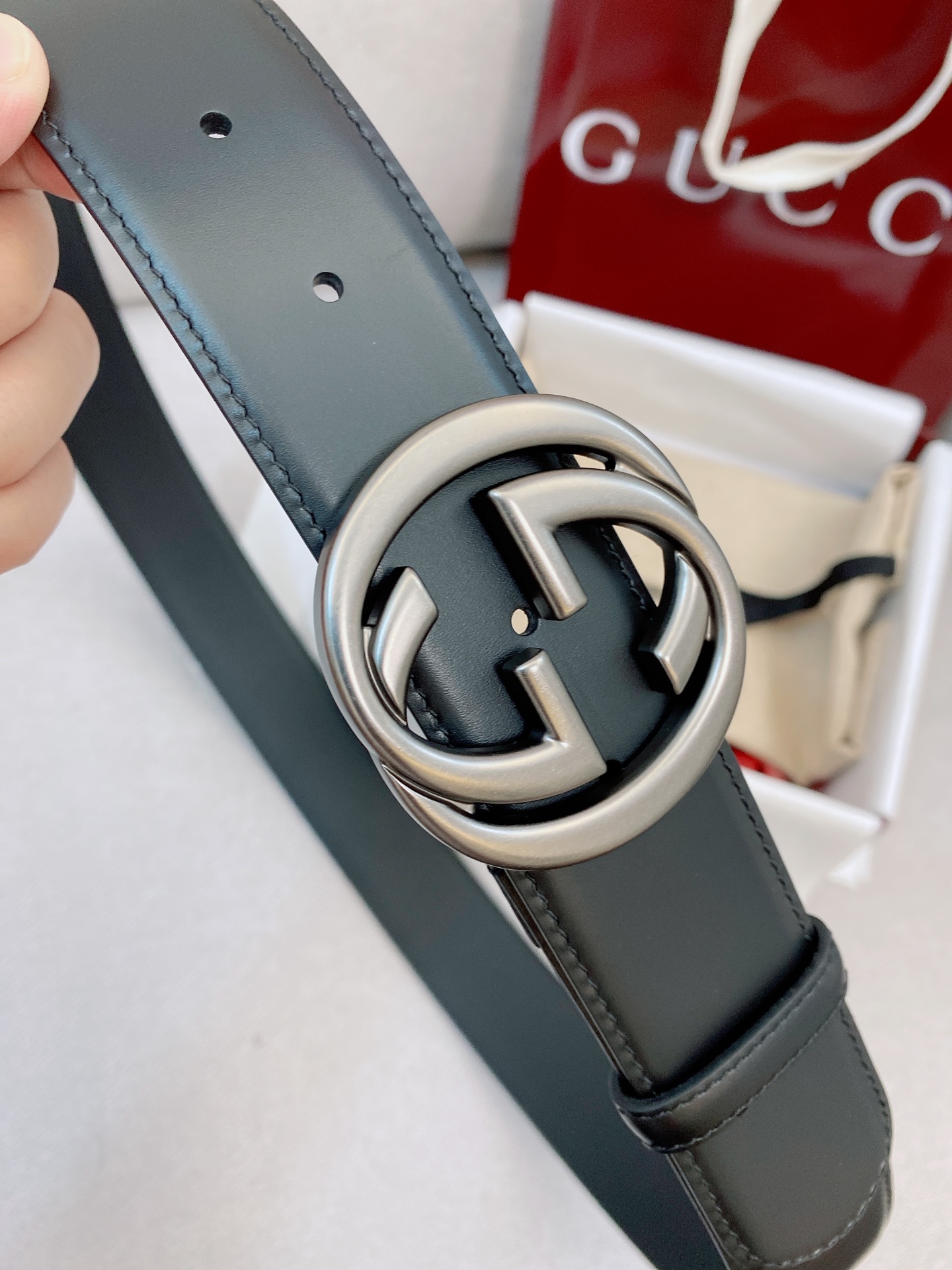 Gucci Male Basic Belt Cow Leather Black M