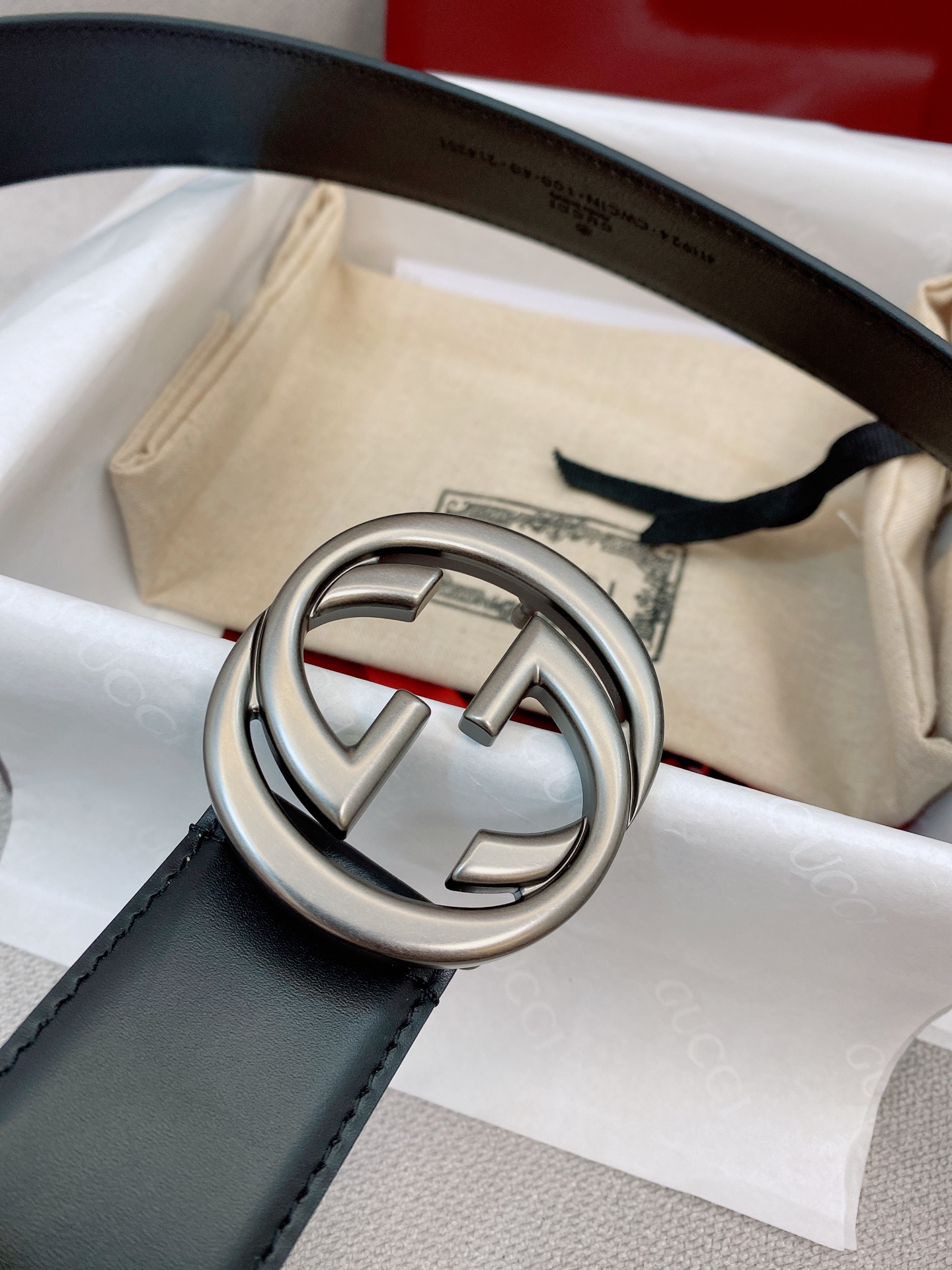 Gucci Male Basic Belt Cow Leather Black M