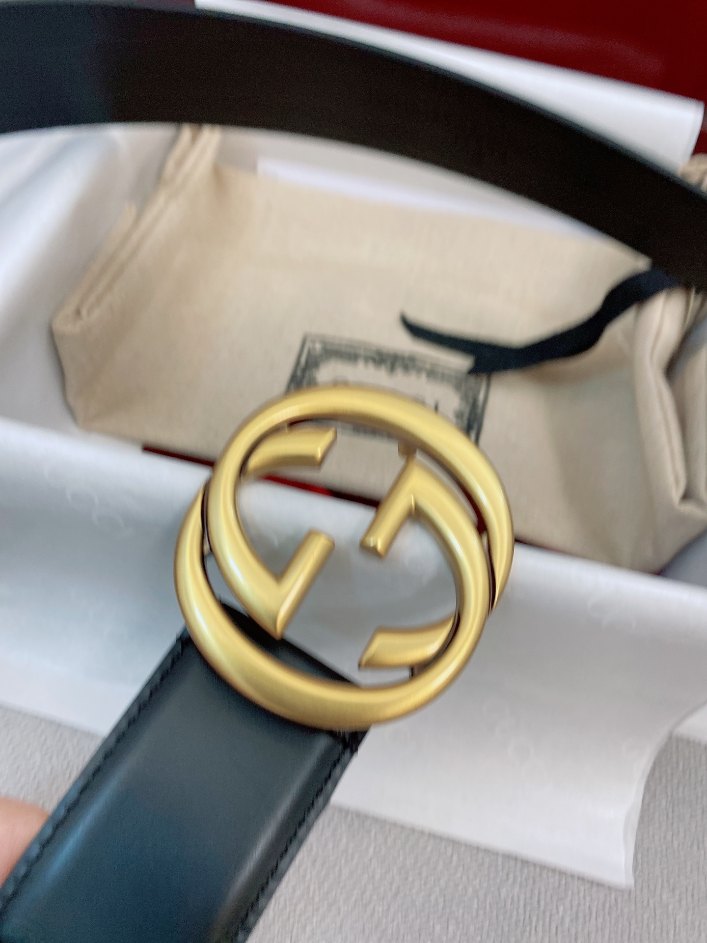 Gucci Male Basic Belt Cow Leather Black M