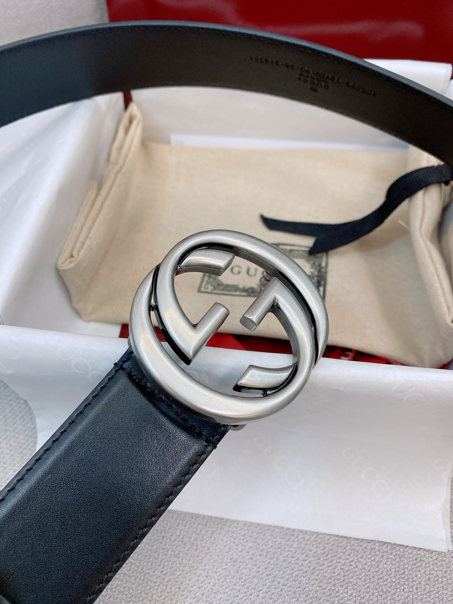 Gucci Male Basic Belt Cow Leather Black M